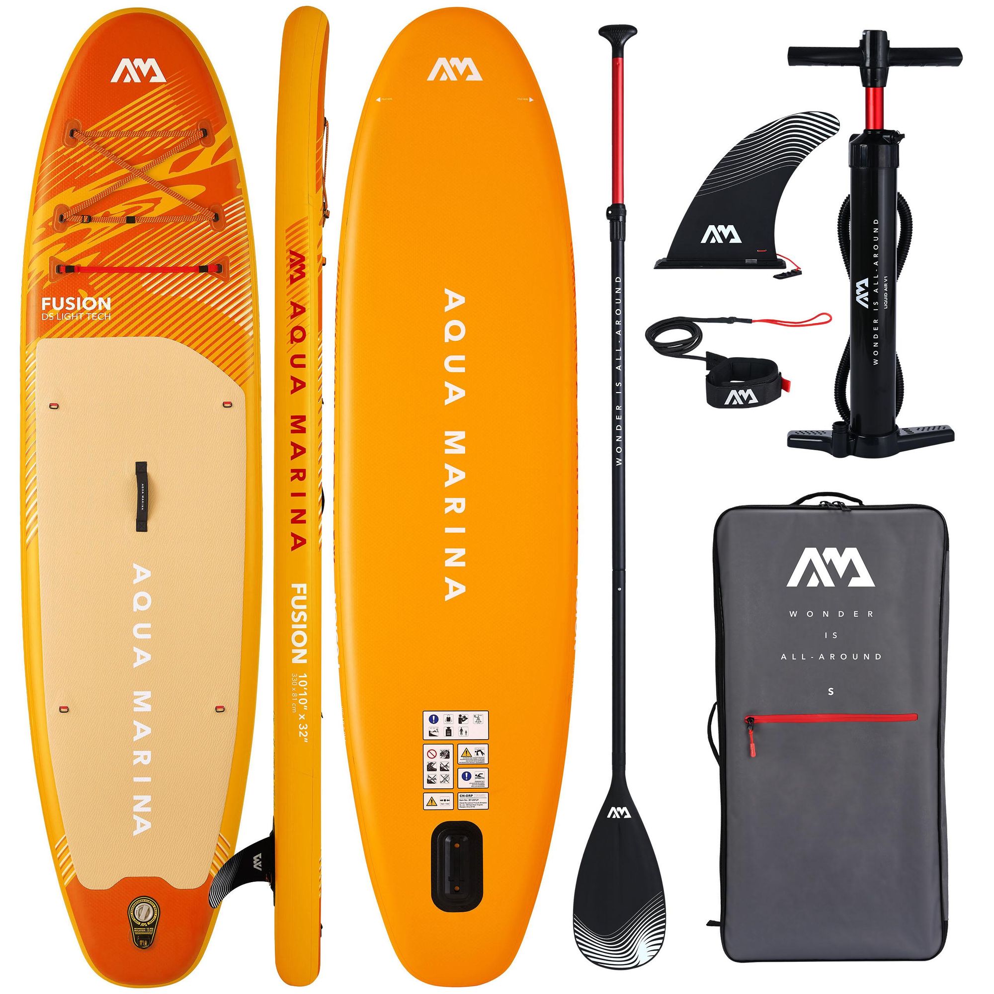 Aqua Marina Fusion 2026 SUP Board 330cm Allround Set Anfänger 150kg inkl Zubehör