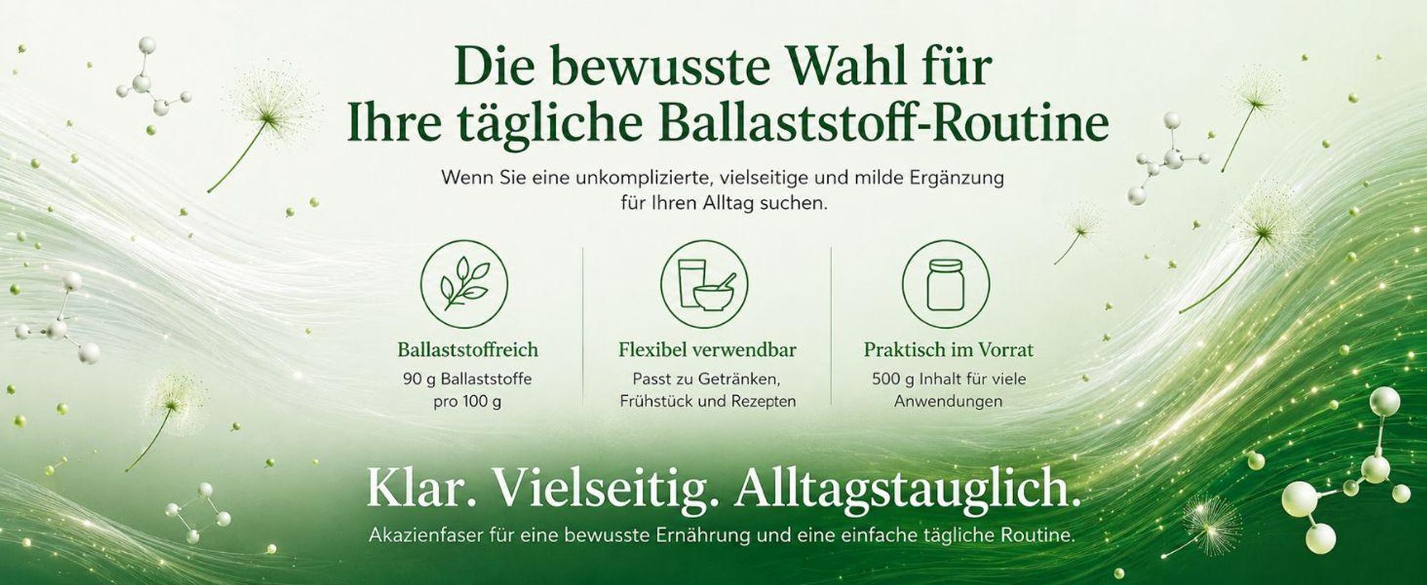 Akazienfaser 500 g Ballaststoff 90% Pulver
