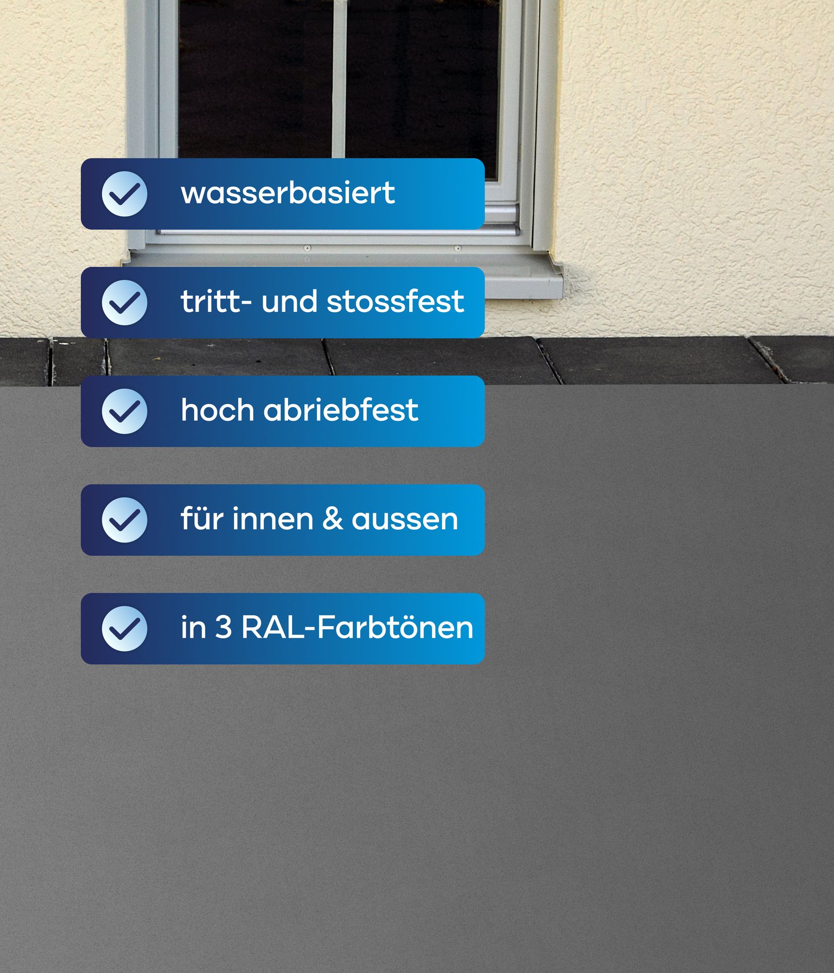 Plid Betonfarbe 0,75L Anthrazit – für ca. 8m² / Bodenbeschichtung Bodenfarbe Sockel – Innen- & Außenbereich, wetterfest & abriebfest