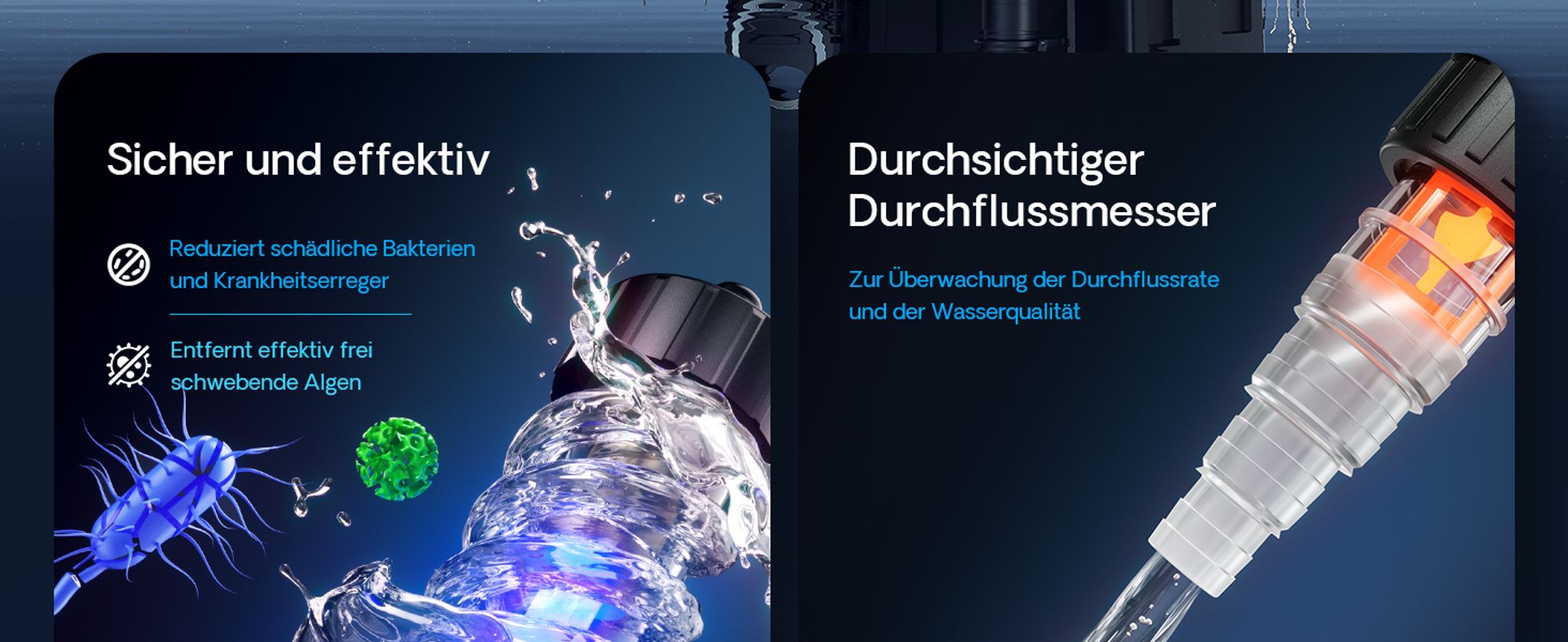 SunSun CUV-111 Teichklärer 1700 l/h / 11 W UVC, Vorklärgerät für Teichfilter & Teichpumpe, Wasserklärer mit UV-Lampe, Lichtfilter zur Algenbekämpfung