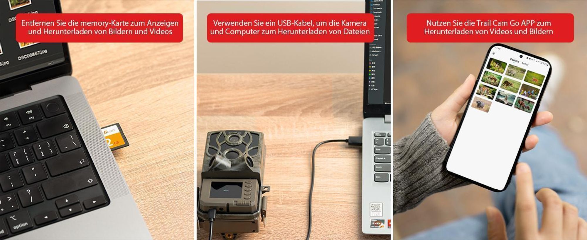 2 Stück Wildkamera 4K 48MP WLAN Bluetooth Wildkamera mit Bewegungsmelder Nachtsicht, 32GB Karte und 8*AA-Batterien