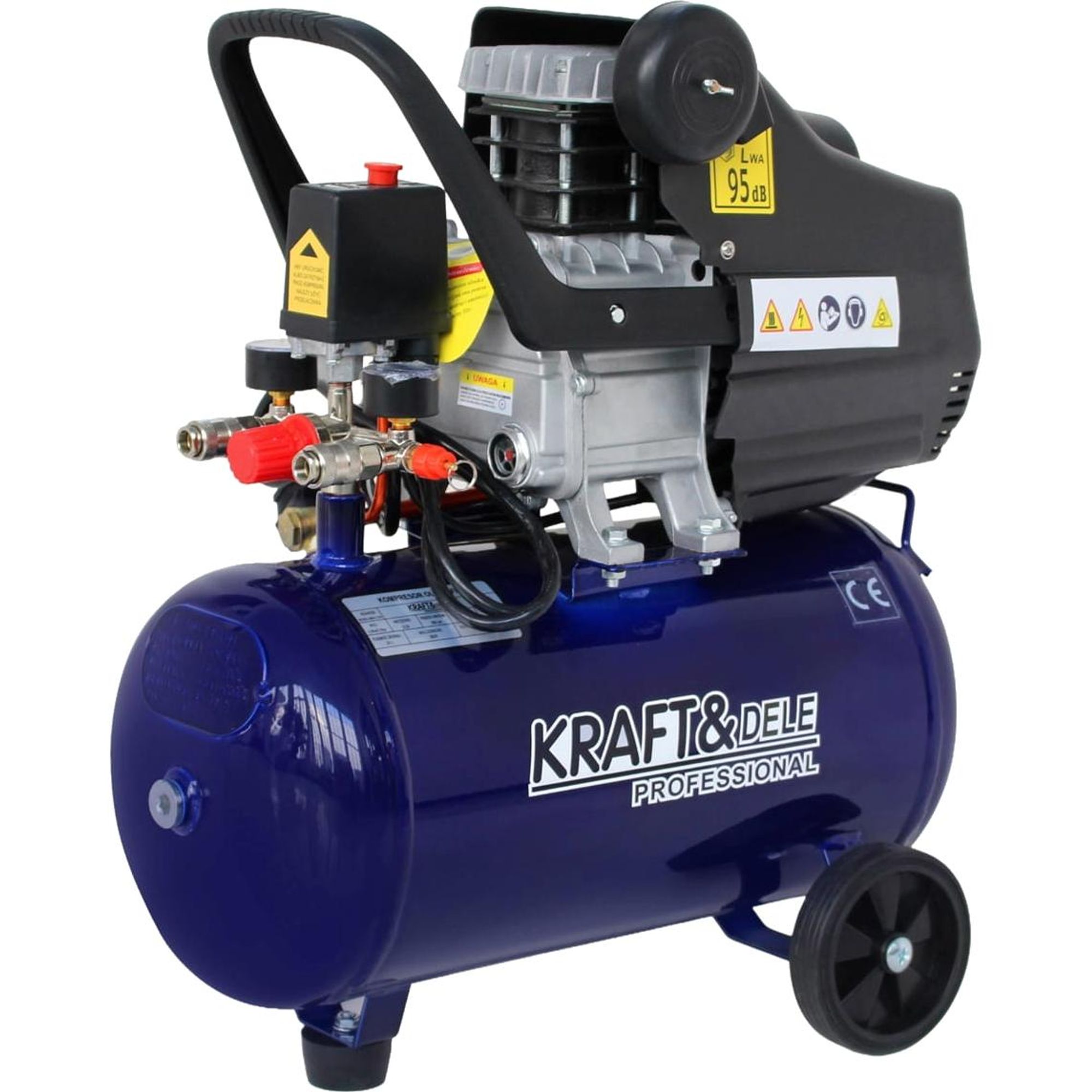 KRAFT&DELE | Ölkompressor 24L, 2800 W, 205 l/min