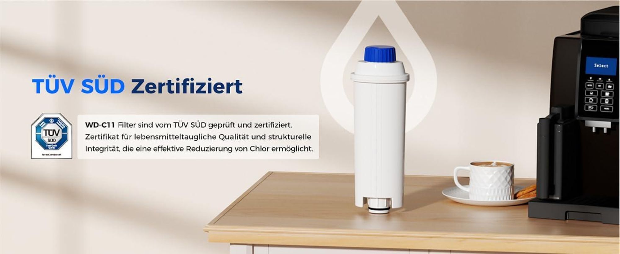 Waterdrop Kaffee Filter, Kompatibel mit DeLonghi DLSC002 9310926 SER3017 5513292811 und Verschiedener Modelle von ECAM, ESAM (10)