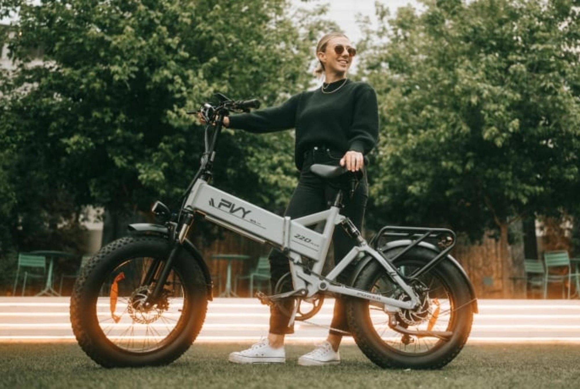 Vélo Électrique PVY Z20 Plus 1000 - Moteur 250W Batterie 48V16.5AH Freins à Disque Hydrauliques Autonomie 120KM - Gris