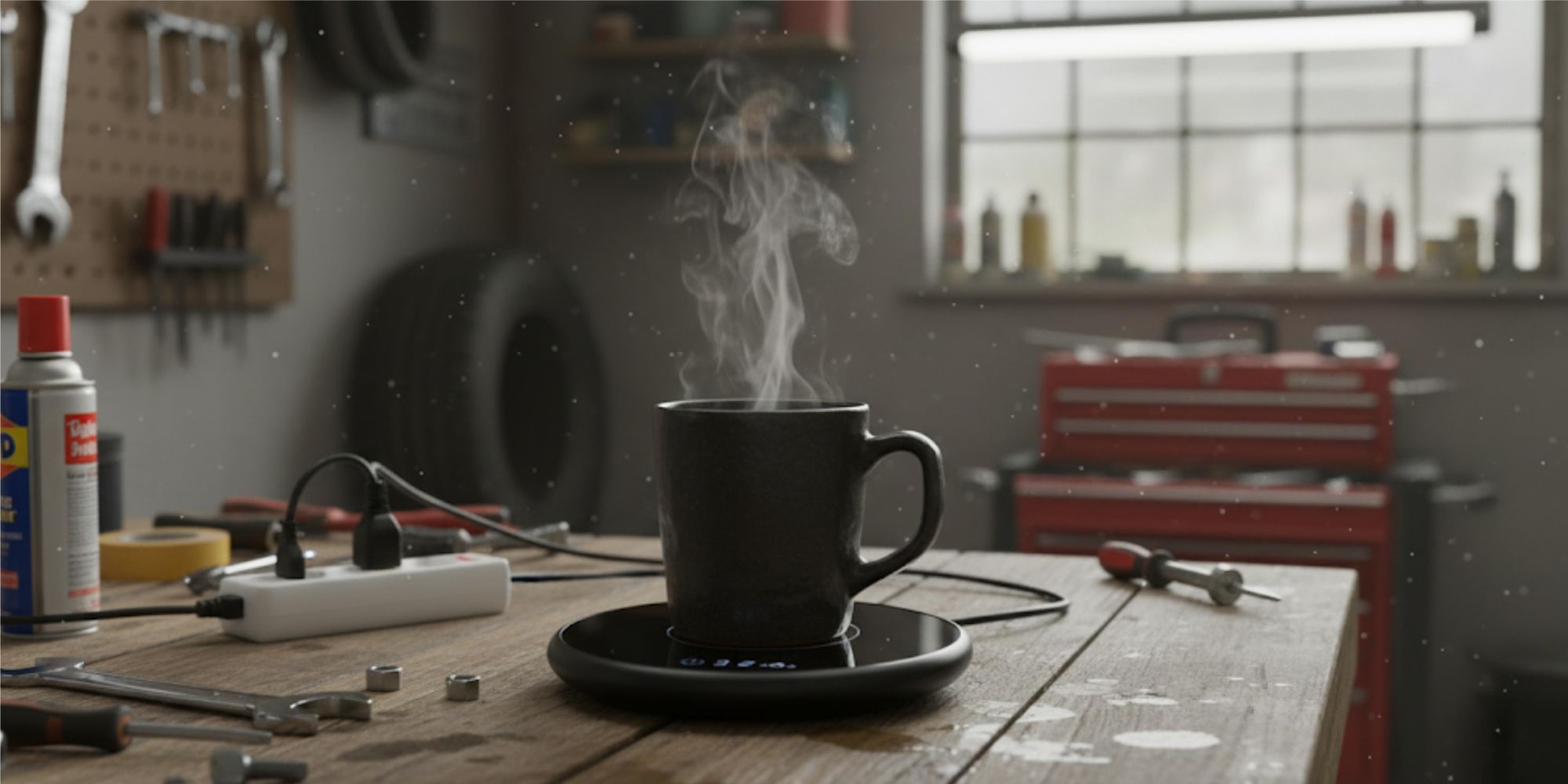 Elektrischer Tassenwärmer 18W für Kaffee & Tee, Getränkewärmer mit LCD-Touch & Abschaltautomatik, Glas-Heizplatte 40-60°C, EVI TECH HeatSpot Geschenk