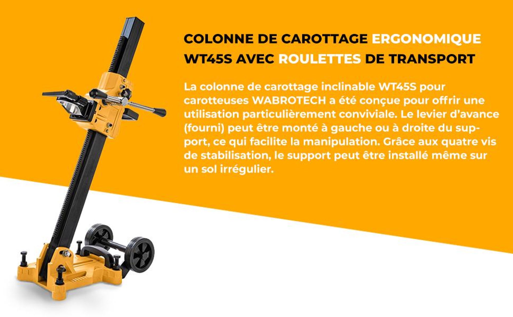 Support pour perceuse à diamant, support pour moteur de perceuse, support pour perceuse WT45S