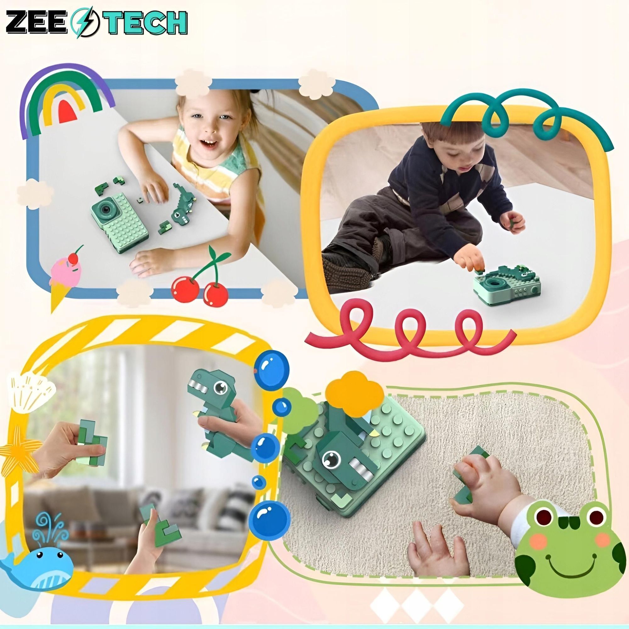 Digitale Kinderkamera 40Mp Selfie-Kamera Spiele + 32Gb Karte