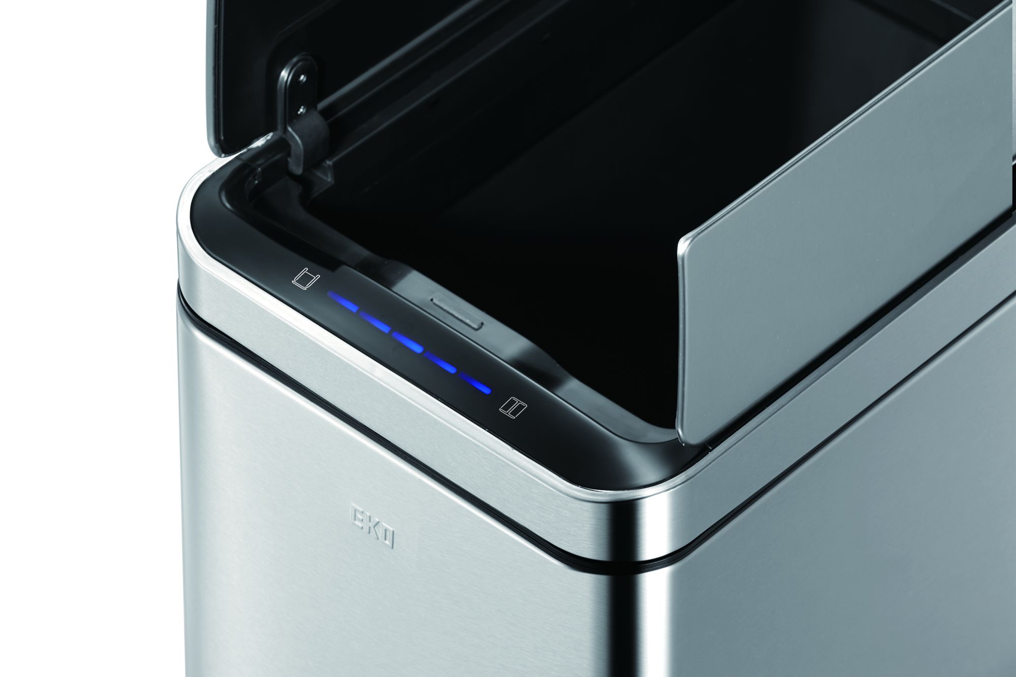 EKO - Deluxe Phantom Sensor Abfalleimer 30 Liter - Stainless steel Polypropylene - Matt Edelstahl