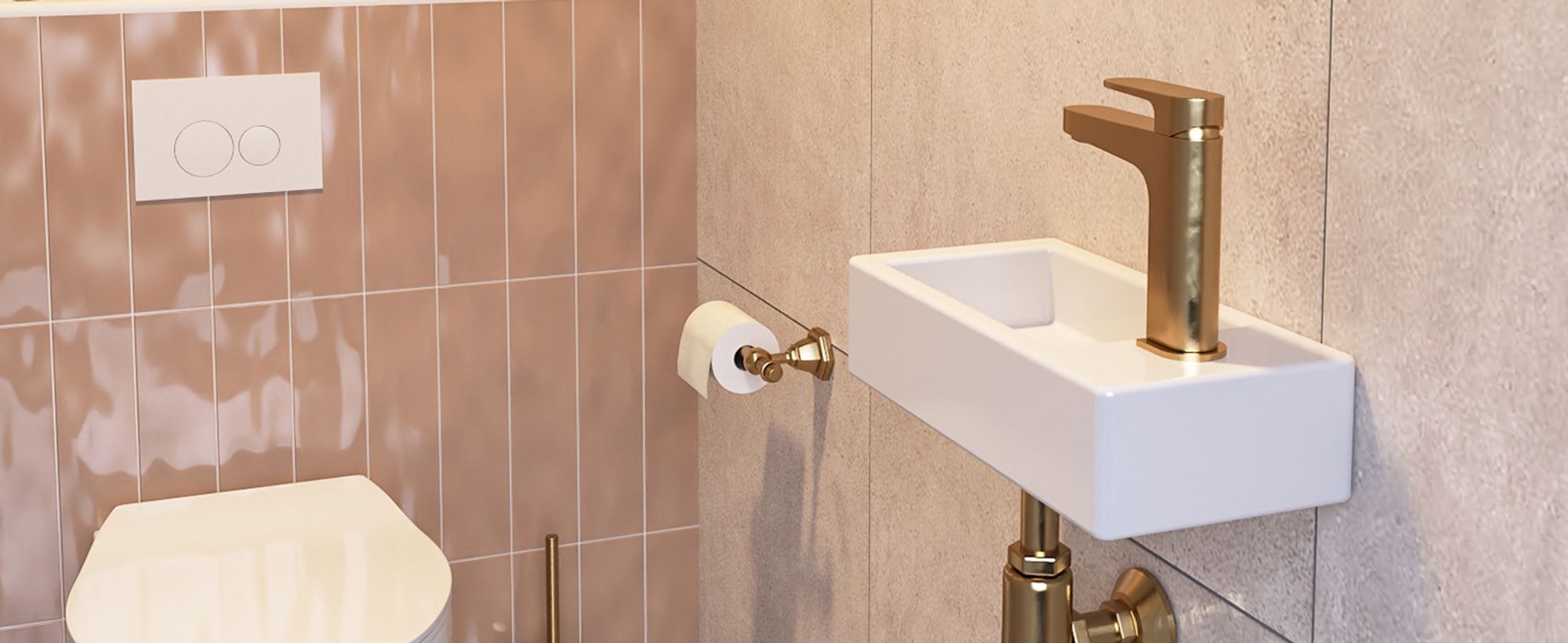 Platzsparend, perfekt für kleine Badezimmer