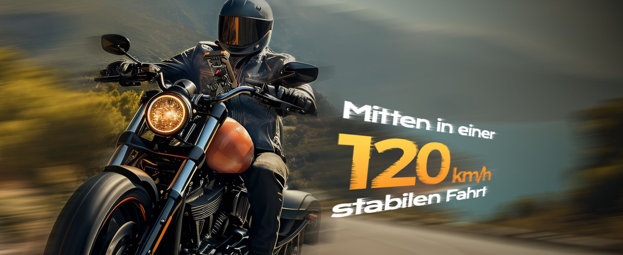 Motorrad Handyhalterung, Universal Handyhalterung Fahrrad Lenker [Doppelt Vibrationsgedämpft +Metallkugelgelenk] -360°drehbar für (4,7-7,2''Halterung