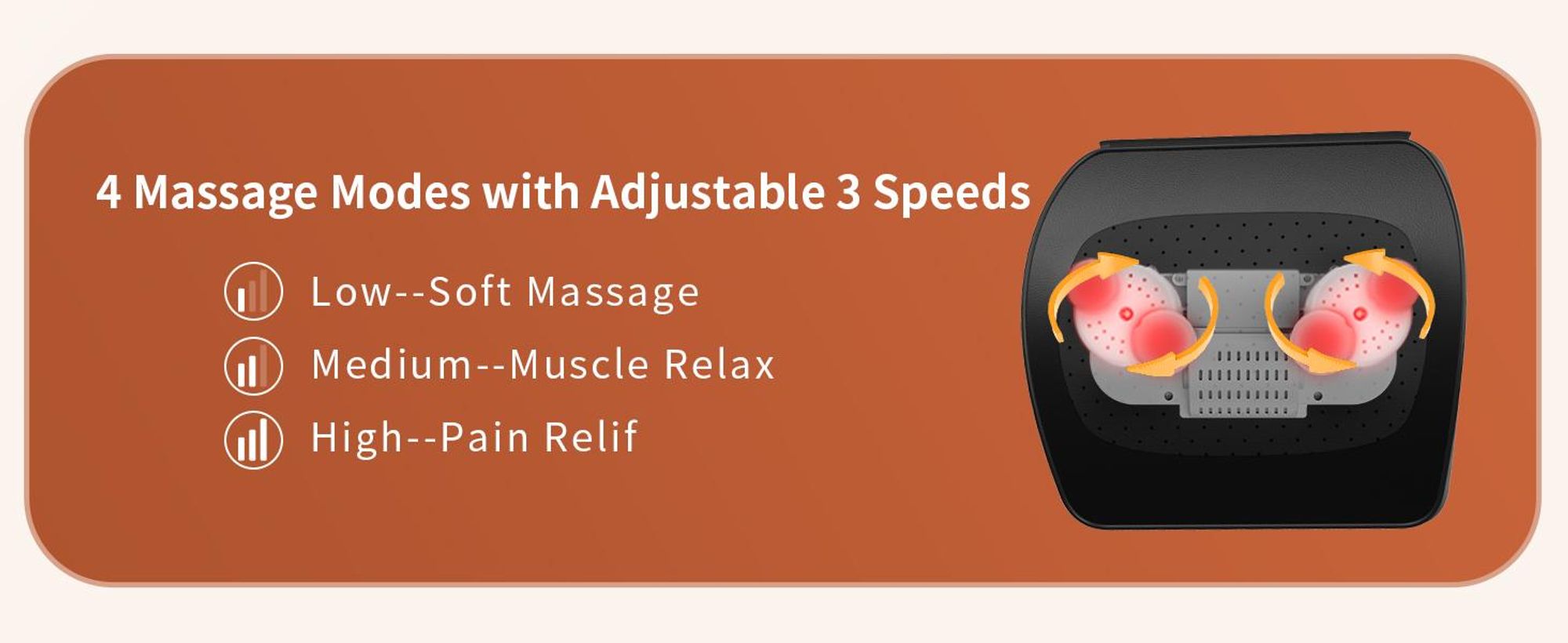 3D Shiatsu Nacken & Rücken Massagegerät mit Wärme gegen Schmerzen (Nacken, Taille, Beine) – Perfecktes Geschenk für Frauen & Männer