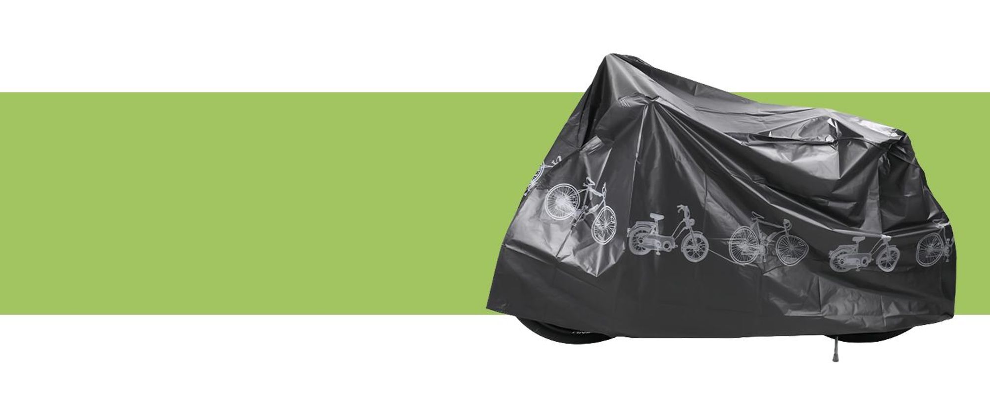 KRUMAD Fahrradgarage für 2 Fahrräder, Fahrradabdeckung wasserdicht, PEVA Schutzhülle 200x100 cm, Fahrradplane für MTB 26-29 Zoll