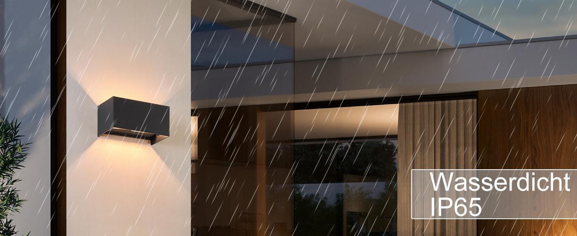 ZMH LED Wandleuchte 2ER Aussen Wandlampe Schwarz Up und Down Außenlampe IP65 Wasserdicht Warmweiß G9 Einstellbar Lichtstrahl Wandstrahler für Wohnzimmer Garten Terrasse Flur