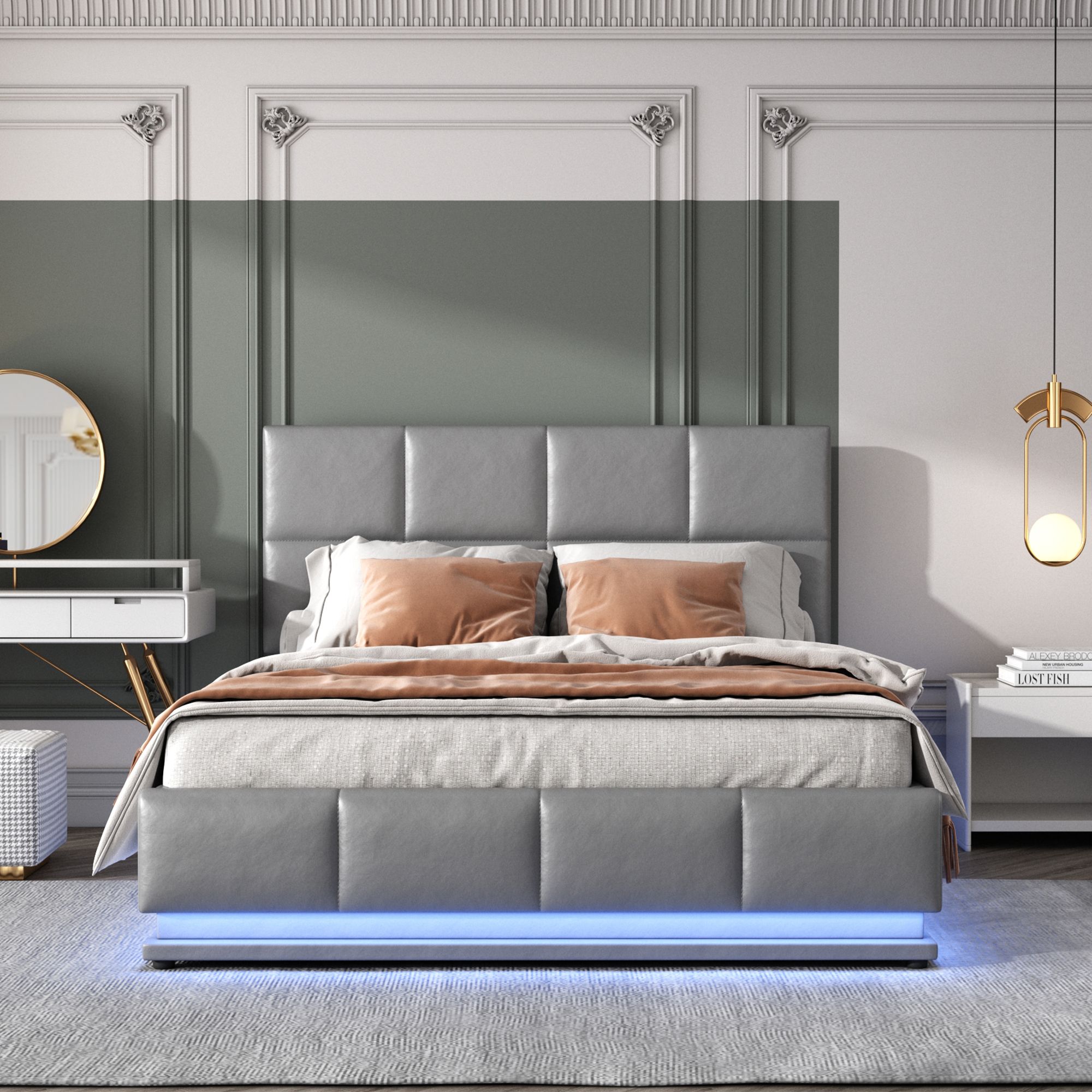 Bett mit LED