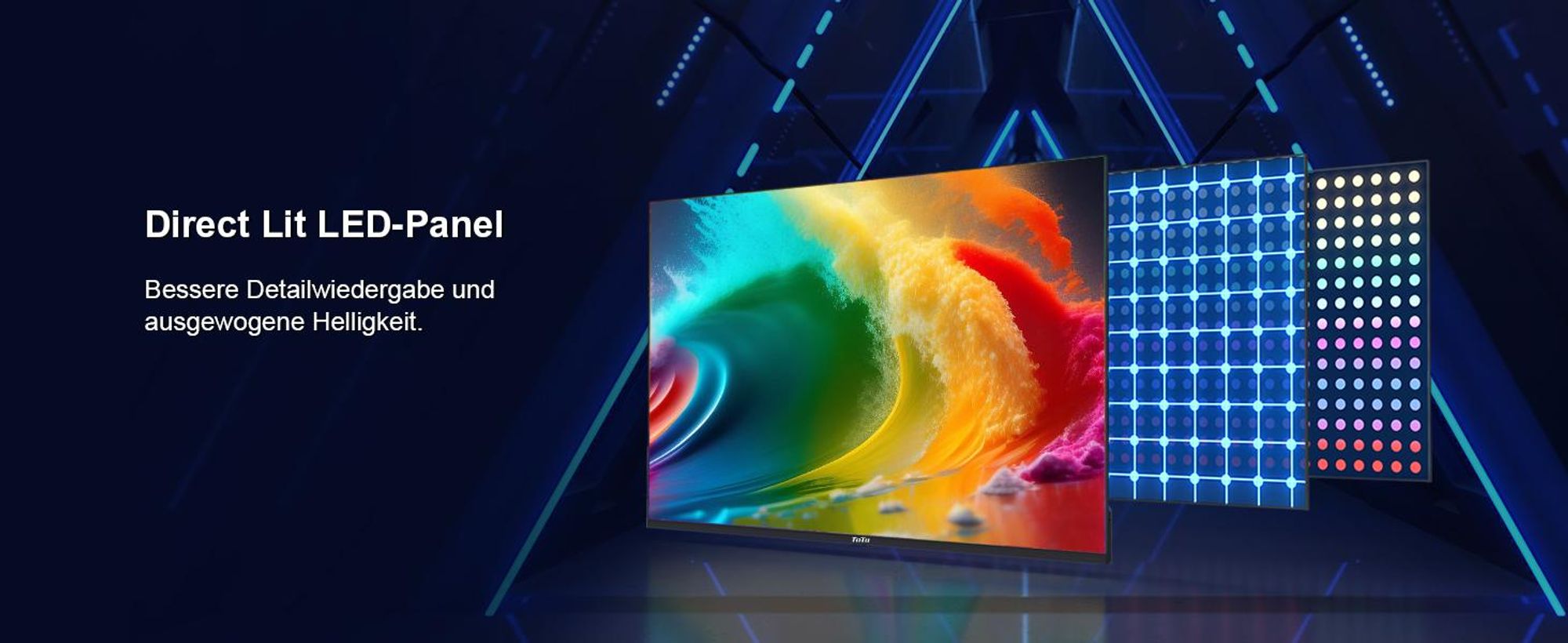 TuTu Android Smart TV - QLED 4K Ultra HD - 43 Zoll/109 cm - Randlos Design - Tripple Tuner DVB-T/T2/S/S2/C - HDMI x3, USB x2, CI+ - Sprachsteuerung & Streaming-Apps - Montiert in Eindhoven, Niederlande - TUQ43UN1