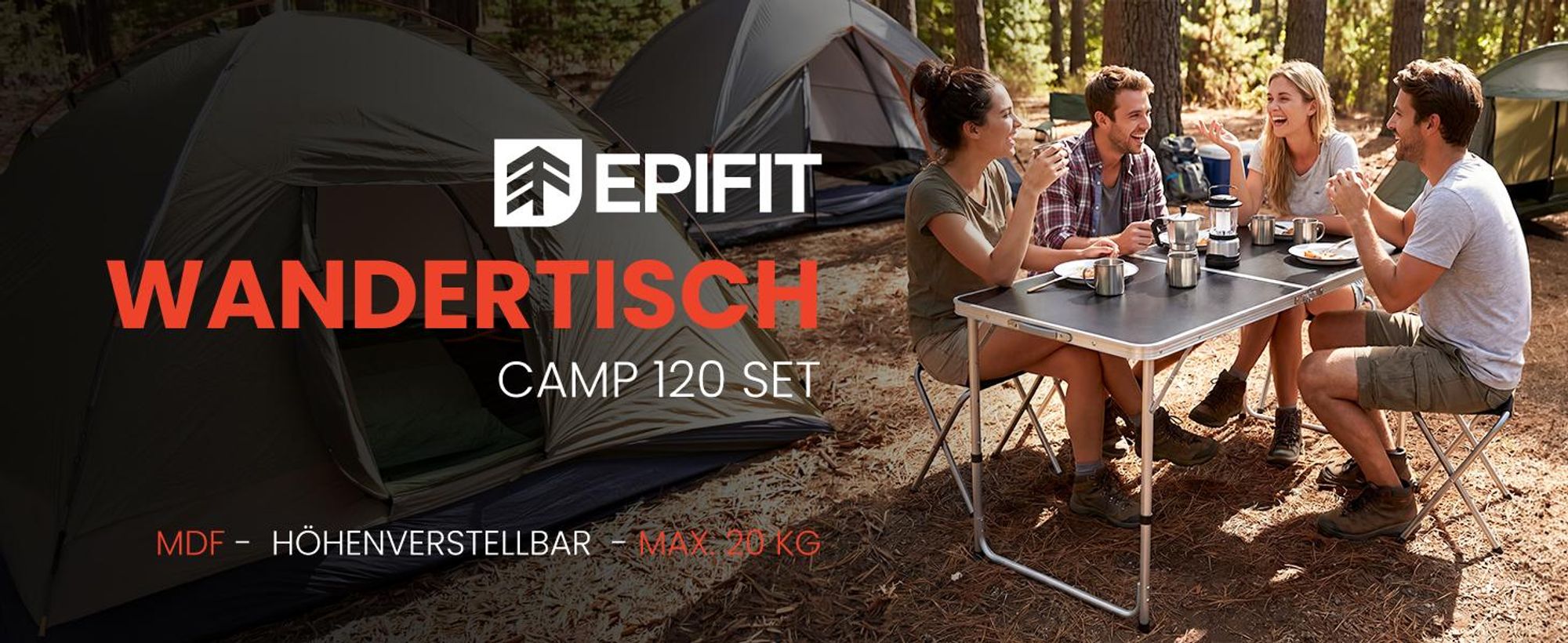 Campingtisch faltbar Reisetisch Klapptisch in Koffer