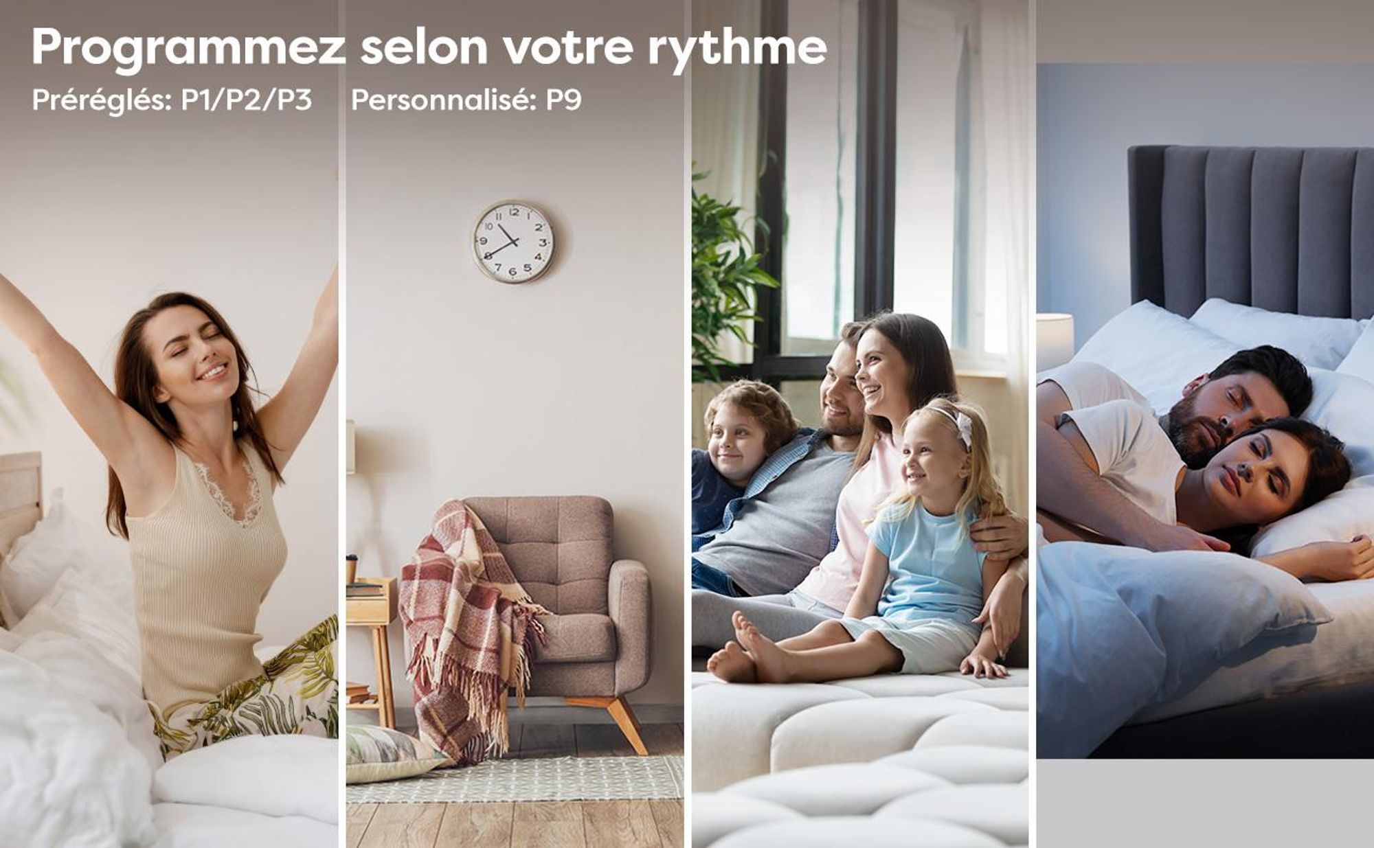 CIARRA Radiateur Inertie Céramique, Film 1500W WiFi Chauffage Fixé Programmable LCD Thermostat CBHTD15A-W
