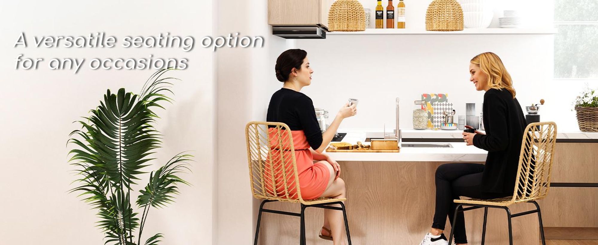 HOMCOM Zestaw 2 stołków barowych, stołek bistro z podnóżkiem, stołek barowy, krzesło kuchenne ze stalowymi nogami do salonu, jadalni, żółty, 42,5 x 52 x 102 cm