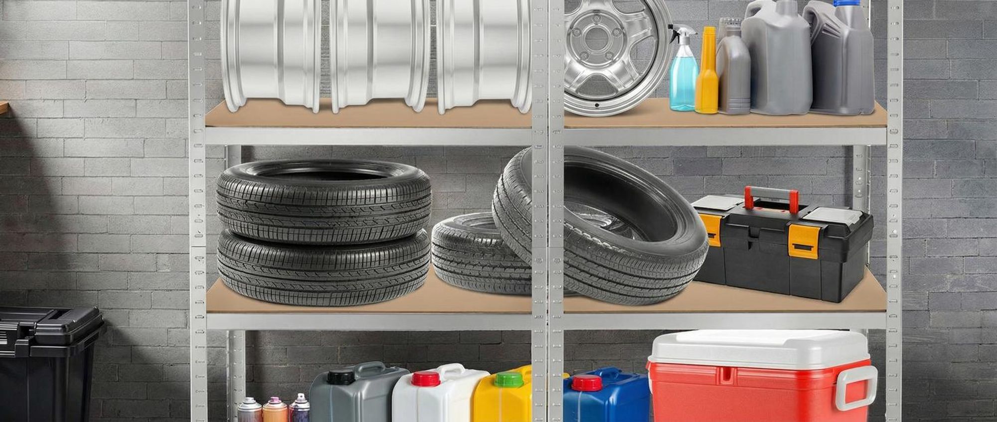 tectake® Schwerlastregal  in verschiedenen Ausführungen schnelle Montage