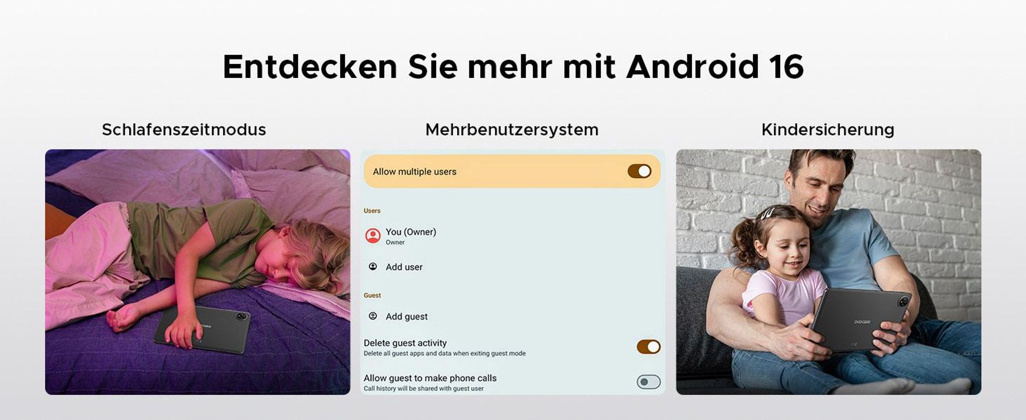 DOOGEE TAB A9 - Tablet,Android 16, 10,1 Zoll, 12(3+9)GB RAM+64GB(bis 2TB erweiterbar), WiFi 5,Doppellautsprecher