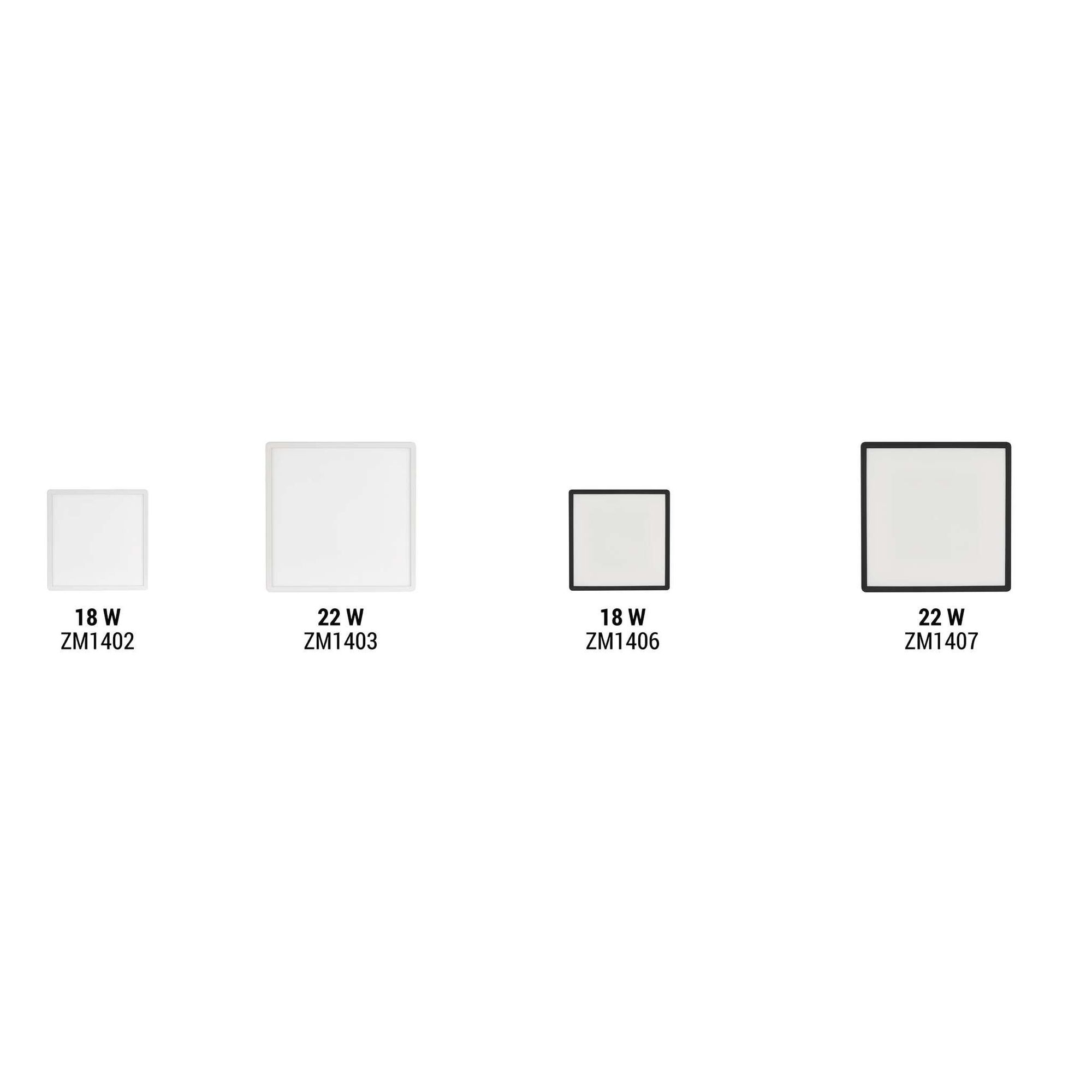 EMOS LED nástěnné/stropní svítidlo FLORI, čtvercové, neutrální bílá 4000 K, 1800 lm, 18 W (místo 115 W žárovky), 29,3 x 29,3 cm, černá, ZM1406