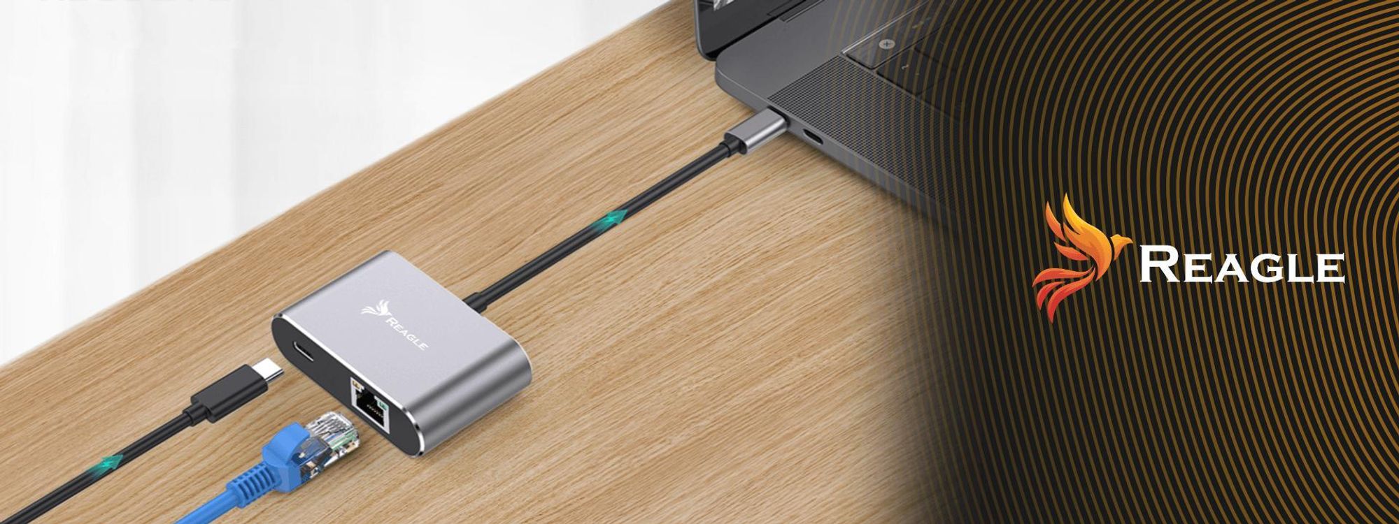Adapter Usb-C Ethernet Adapter Netzwerkkarte Usb Lan Rj45 2.5G Pd100W Reagle