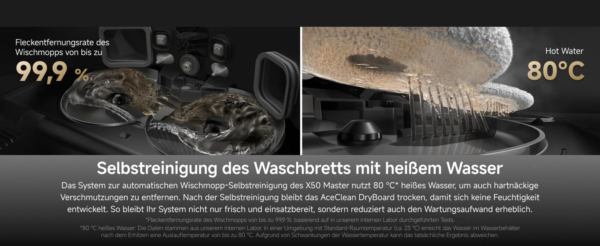 DREAME X50 Master Staubsaugerroboter mit 24,9cm Basisstation, automatisches Nachfüllen und Entleeren, Nachlaufsystem, AI Hindernisvermeidung, 20000 Pa