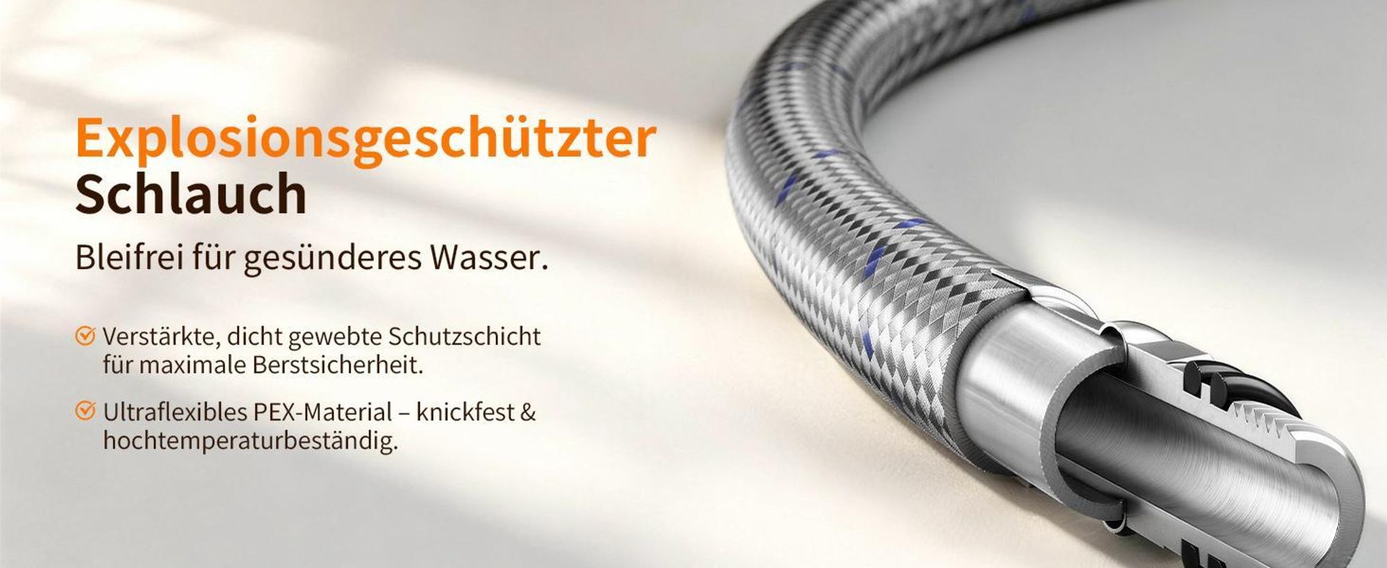 Wasserhahn Küche HOMELIVE 360°Schwenkbar Küchenarmatur 3 Strahlarten Geschirrbrause Mischbatterie Küche Einhebel Spülarmaturen Küche Edelstahl