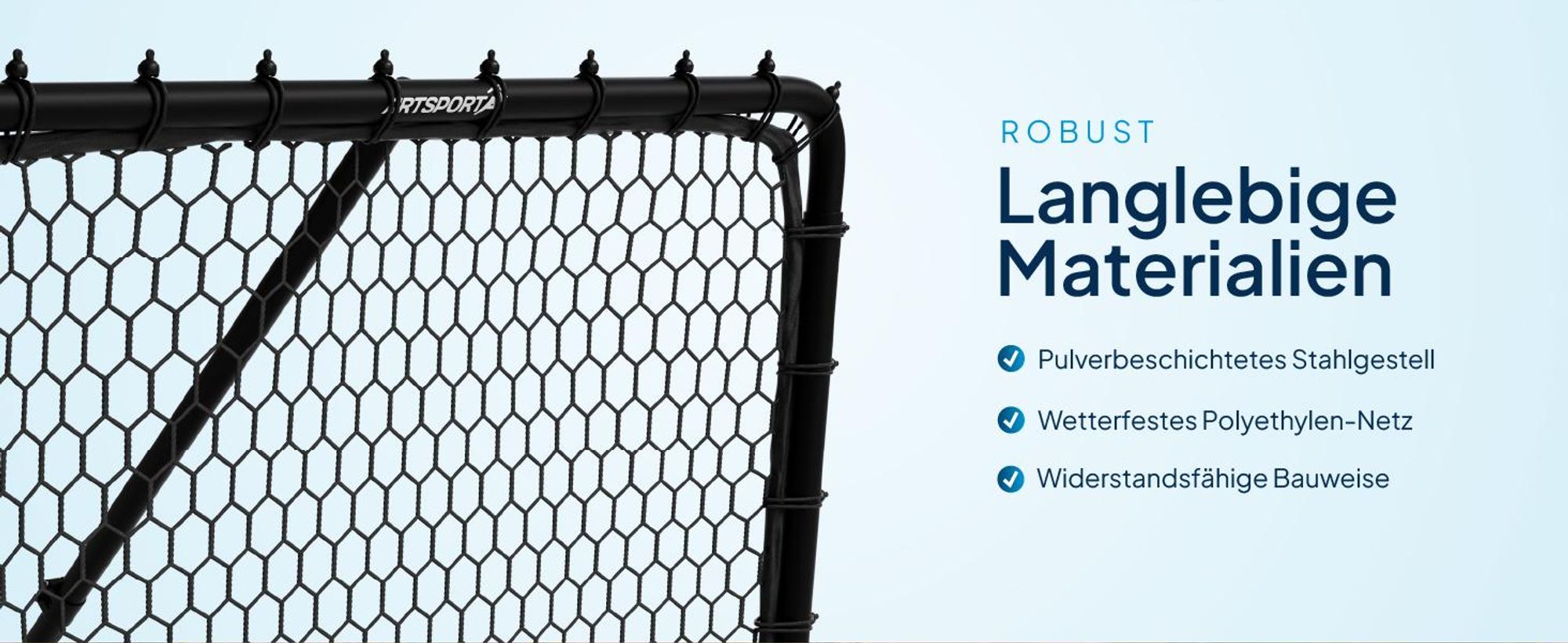 ArtSport Fußball Rebounder Power Pass - verstellbar, stabiler Rahmen, platzsparend verstauen
