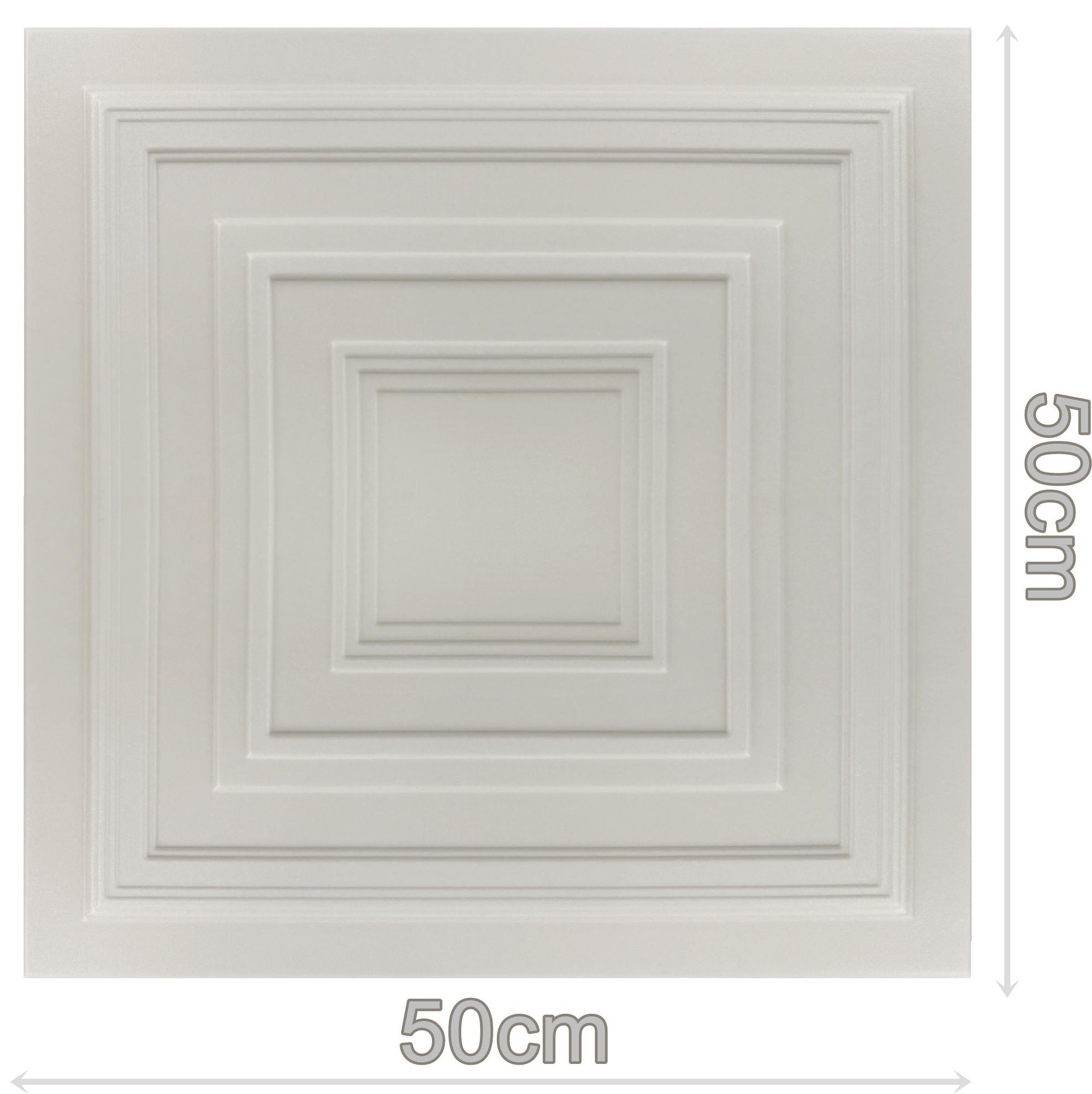 Deccart | 3D Wand- und Deckenpaneel „31 Kaschmir“ – 50 × 50 cm, 0,25m2 | ultraleicht, dekoratives Paneel für moderne Innenräume