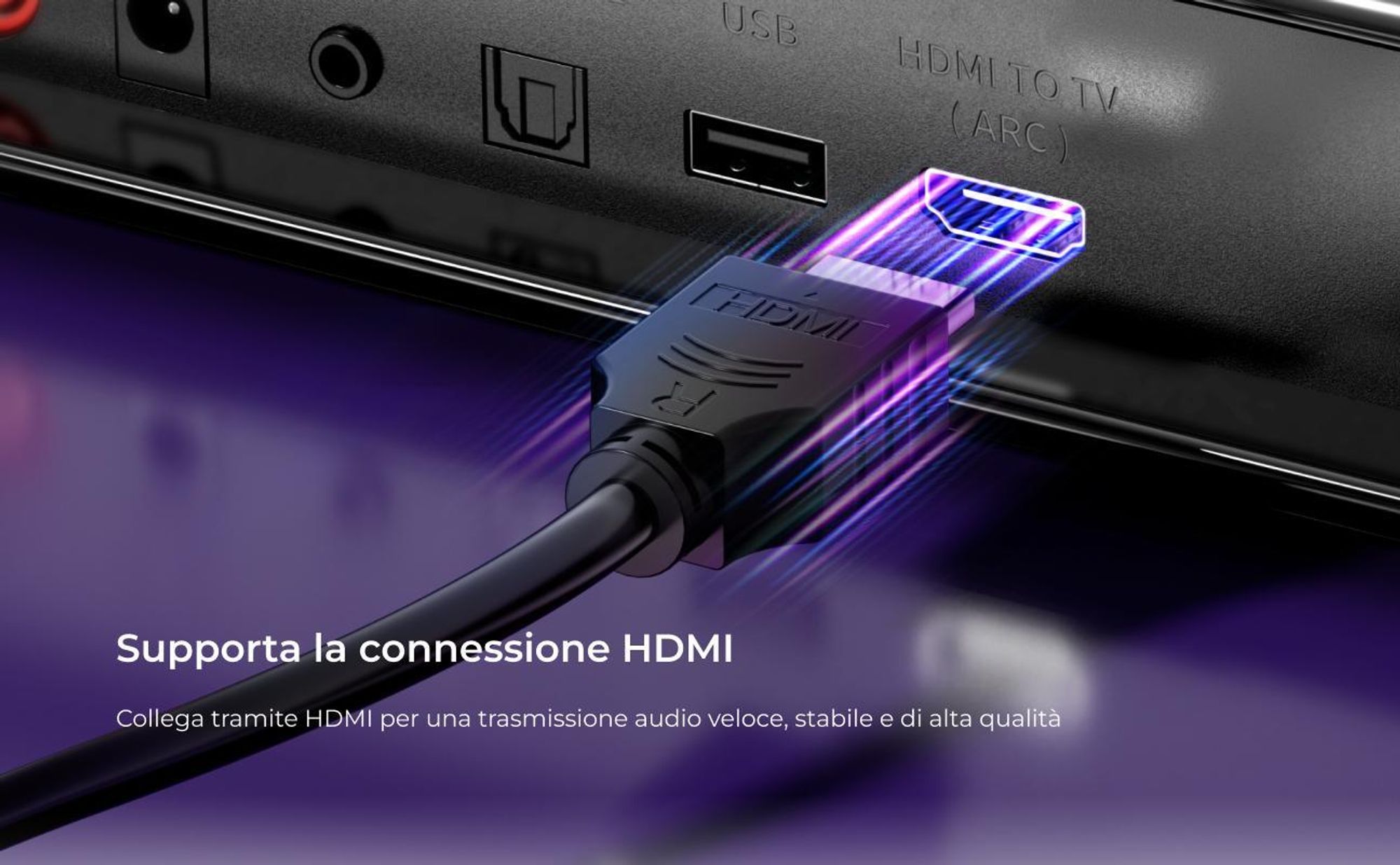 ULTIMEA Soundbar staccabile a 7,1 canali con luce RGB, sistema audio surround virtuale con subwoofer, 2 diffusori surround, 410 W