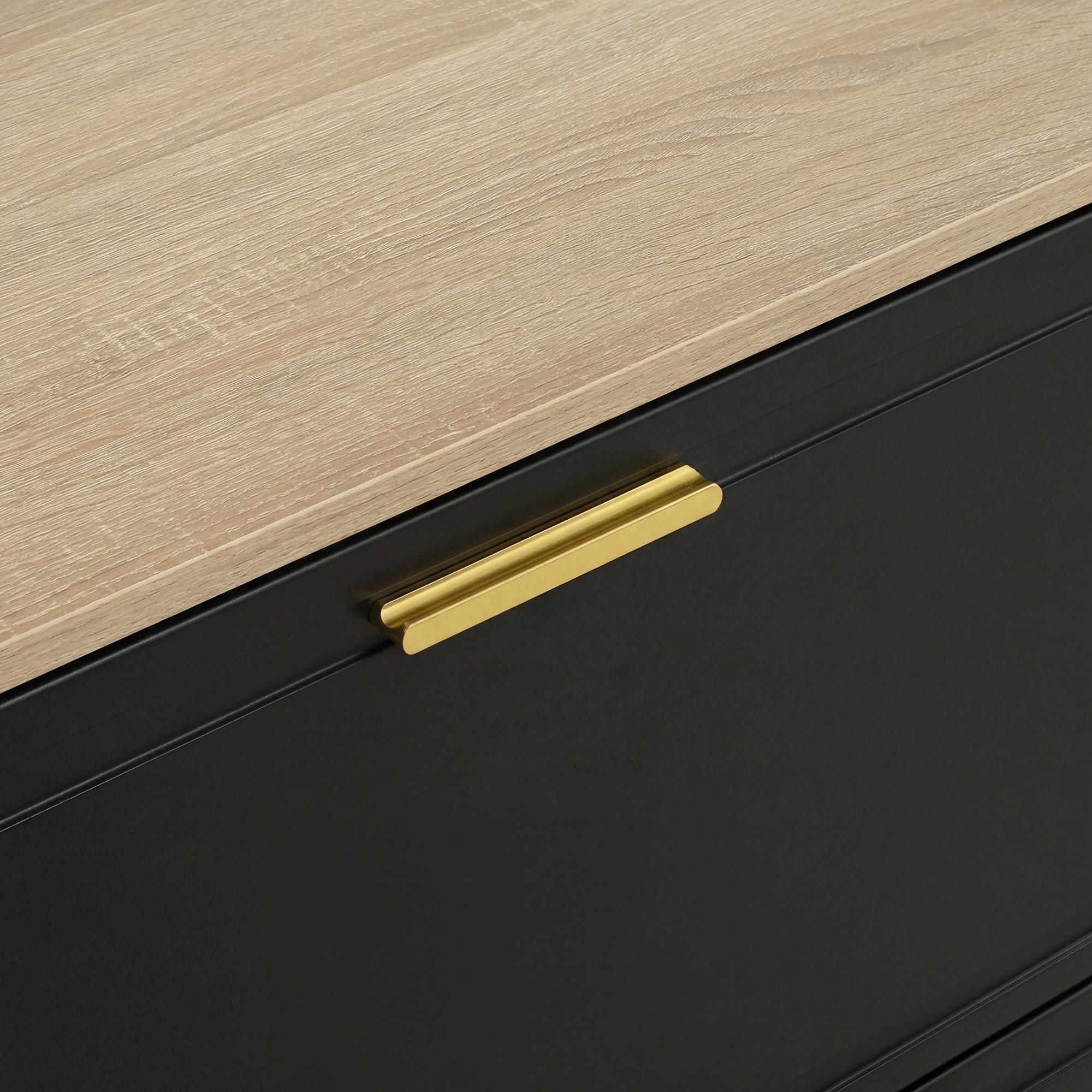 Merax Garderobenset, Garderobenständer Komplettset mit Schuhschrank, Sitzbank, Wandgarderobe, Spiegel, Regal, Flur Möbel Stauraum, Schwarz+Natur