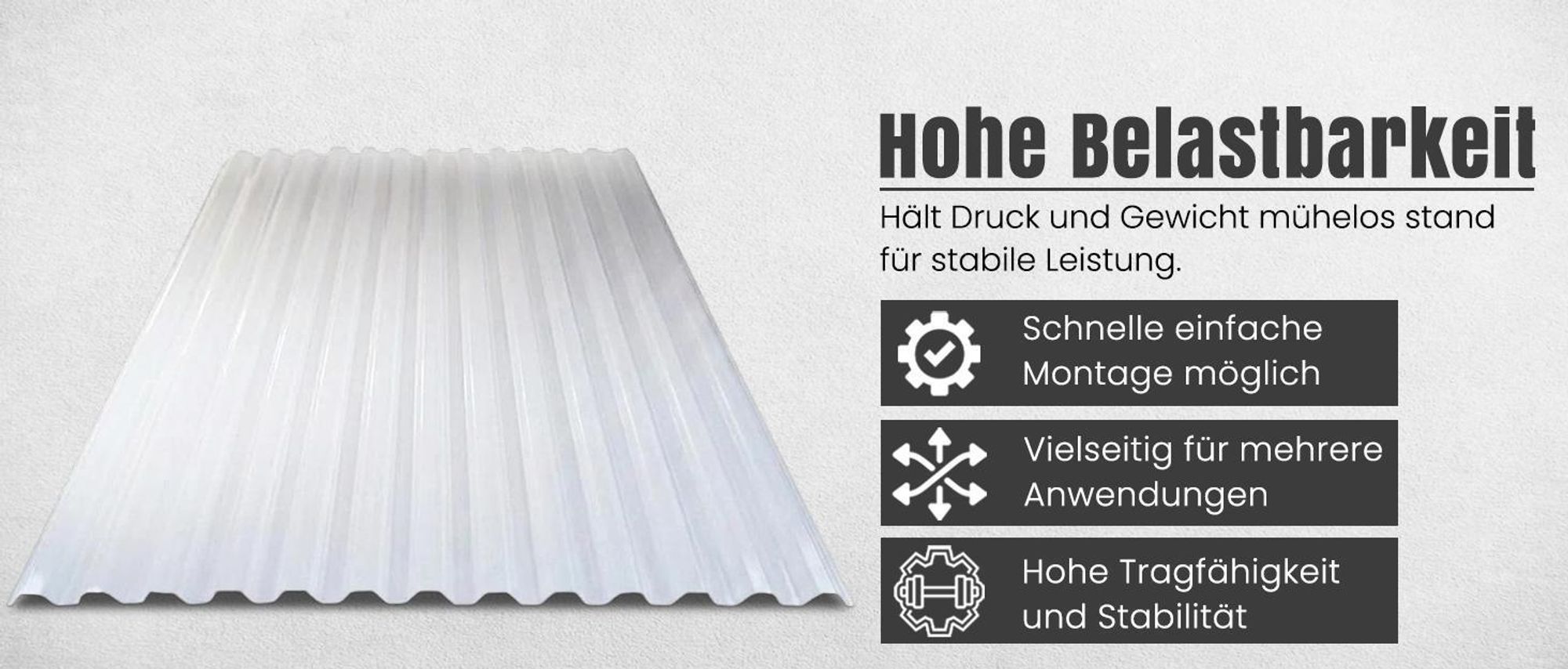 LP Projekt Wellplatte Trapez 90 x 250 cm - 5Stk.