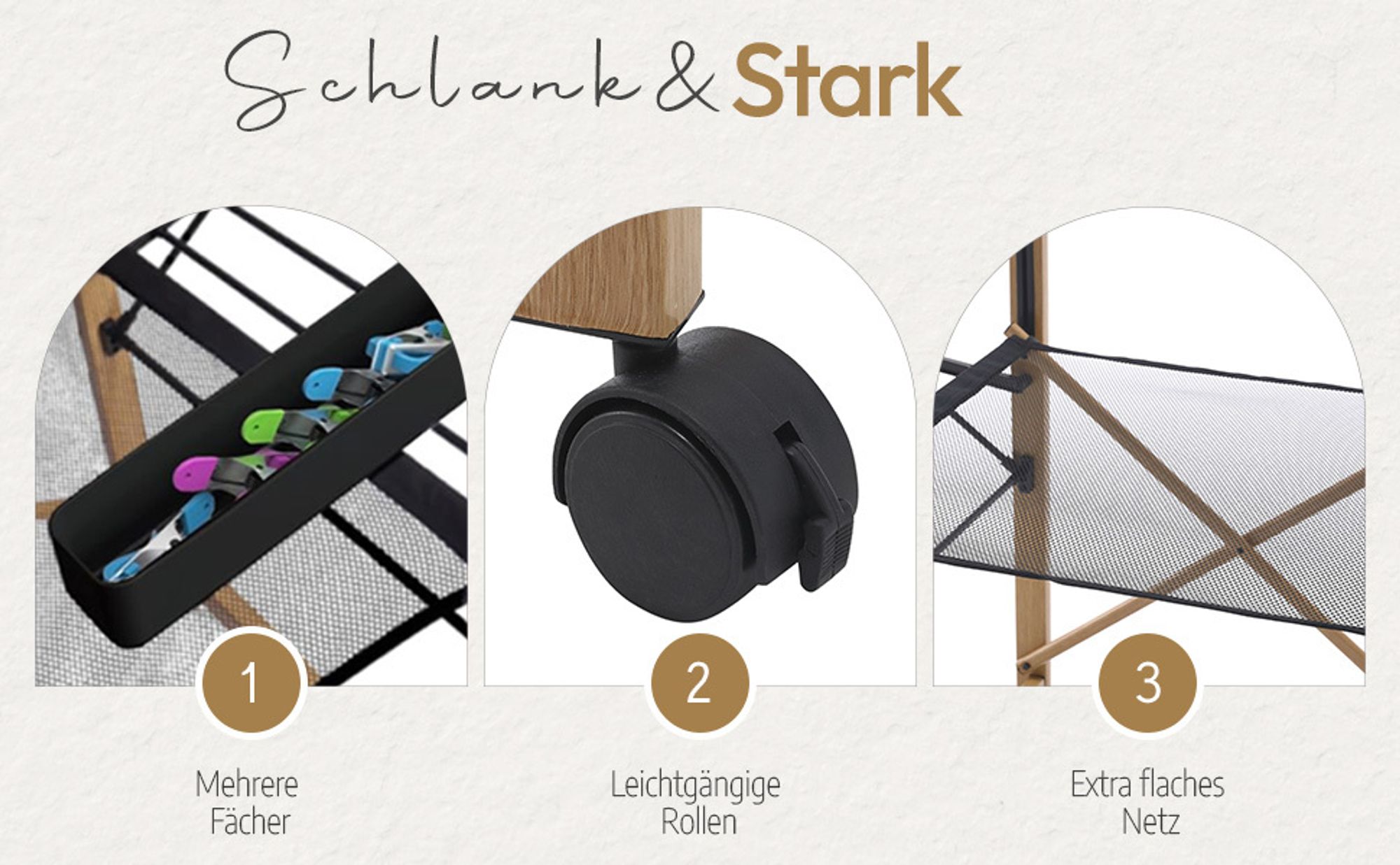 Meisterhome® Wäscheständer Standtrockner 30m Trockenleinenlänge, Flügelwäscheständer, Flügelwäschetrockner platzsparend, Metall, für Kleidung, Handtücher, Wäsche, für drinnen und draußen - Schwarz/Weiß, Farbe:Schwarz
