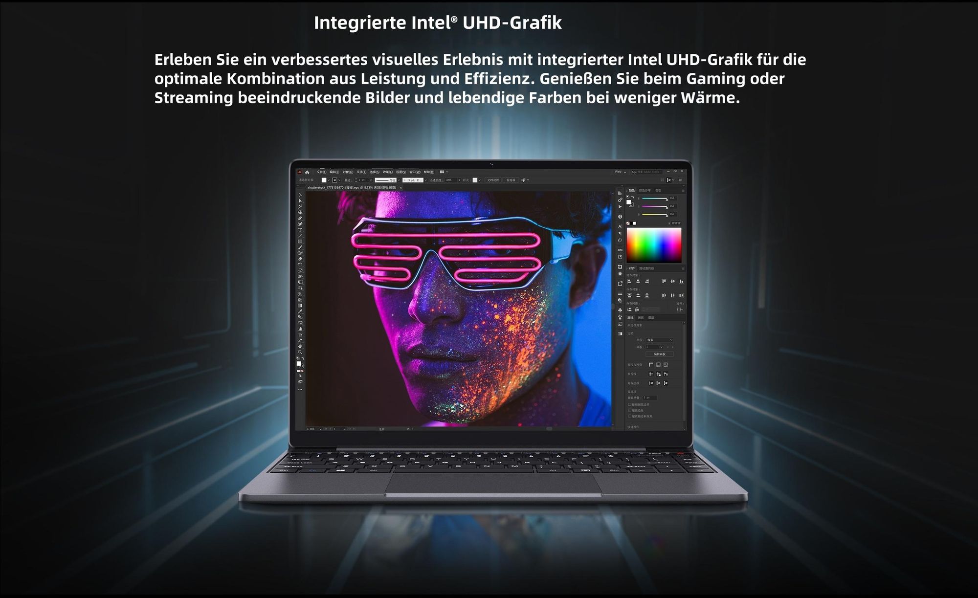 Laptop CHUWI CoreBook X - Prozessor Intel Core i3-1220P 14" Bildschirm Windows 11 16GB+512GB 4000mAh Akku - Grau