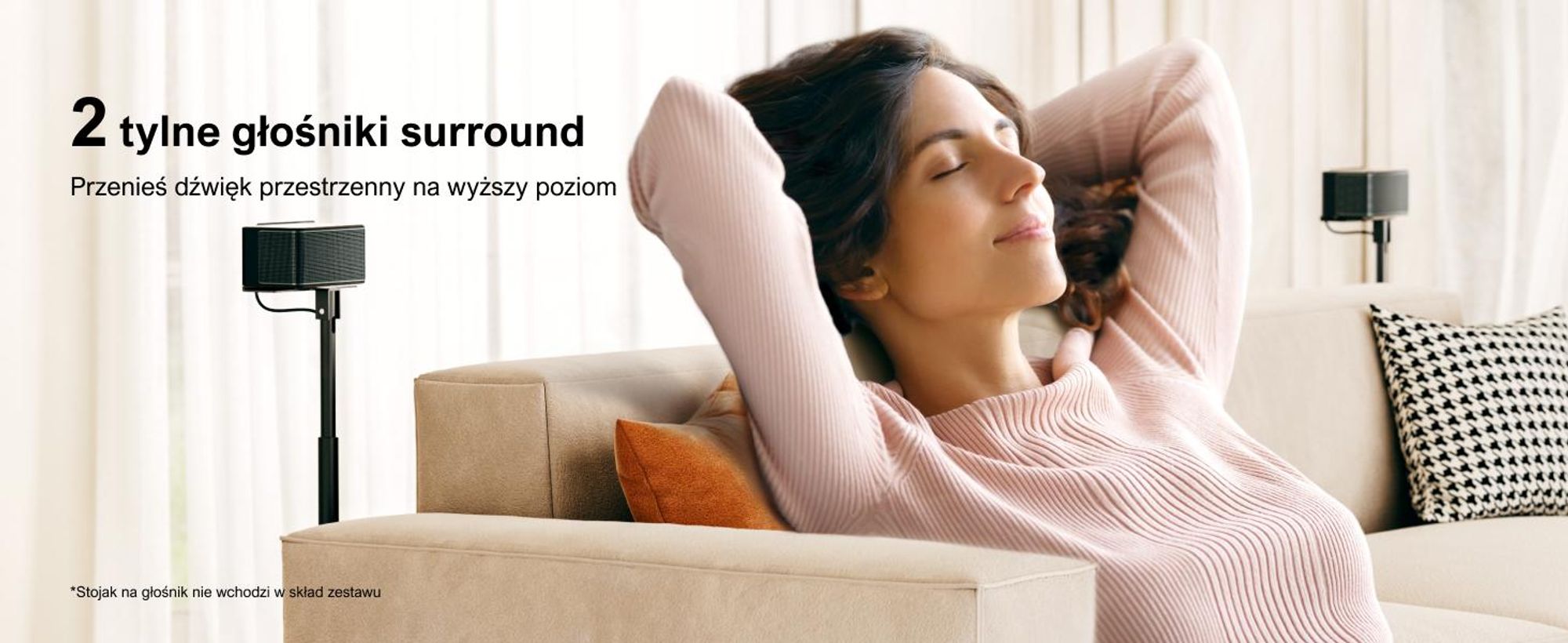 Wirtualny system dźwięku przestrzennego ULTIMEA 7.1 do telewizora, moc szczytowa 410 W, soundbar z regulowanym subwooferem i głośnikiem surround, sterowanie za pomocą aplikacji