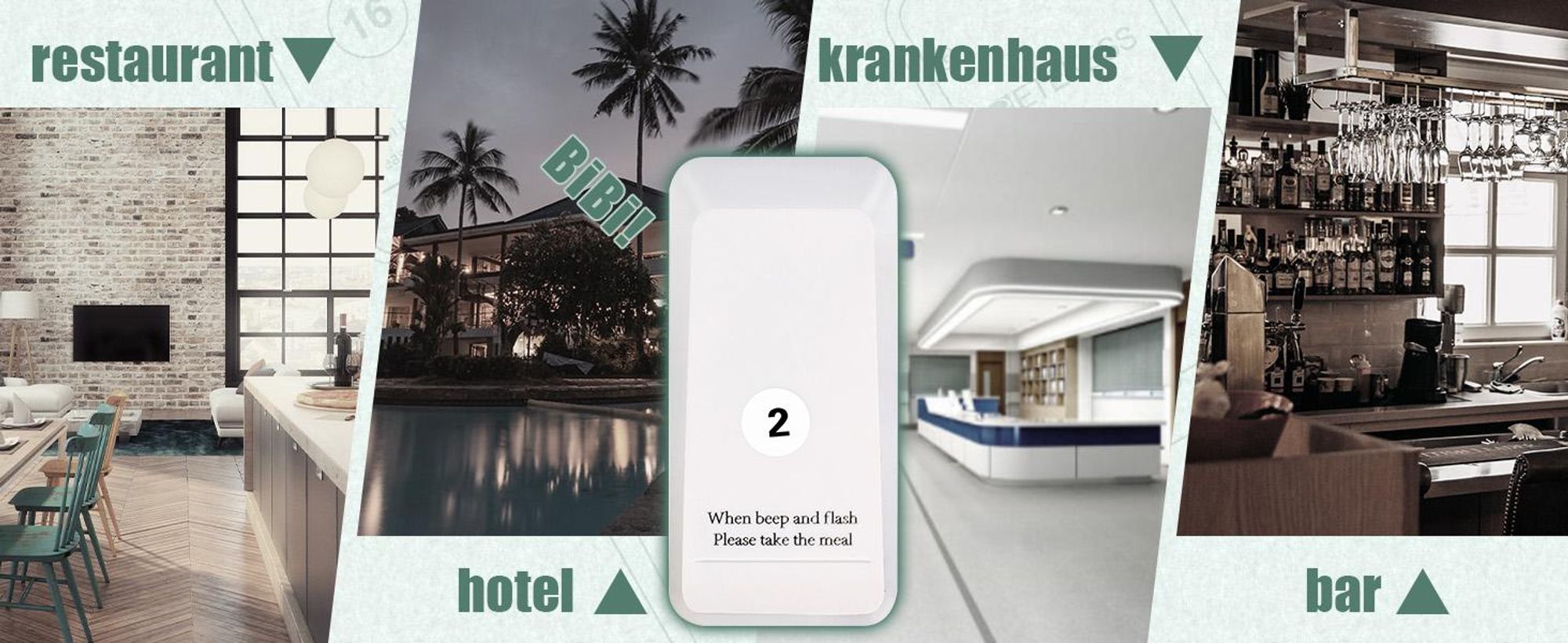 Retekess TD157 Restaurant Pager System, 16 Pager 998 Kanäle für Krankenhaus Restaurant Bar, Kundenrufsystem mit 2 Anrufmodus + Ferngespräch（Weiß）