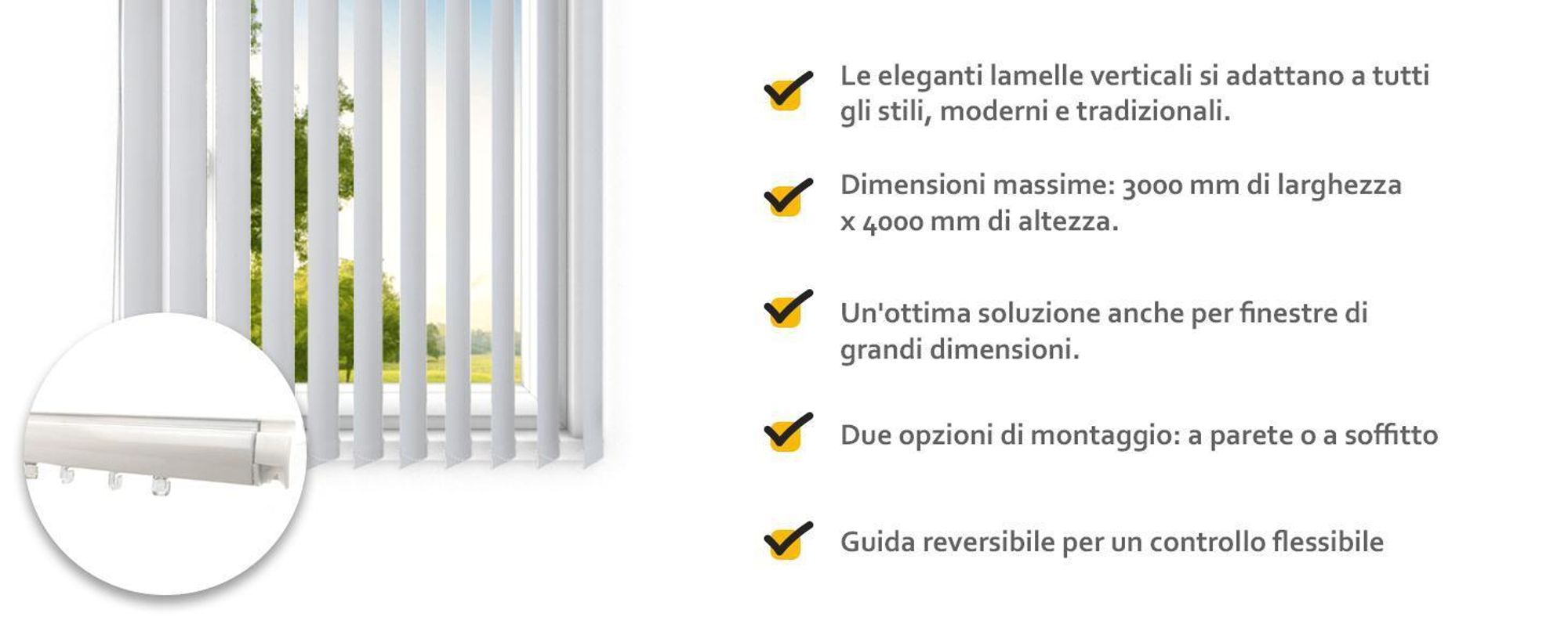 Time4blinds - Tenda verticale oscurante - 140x180 cm - Beige