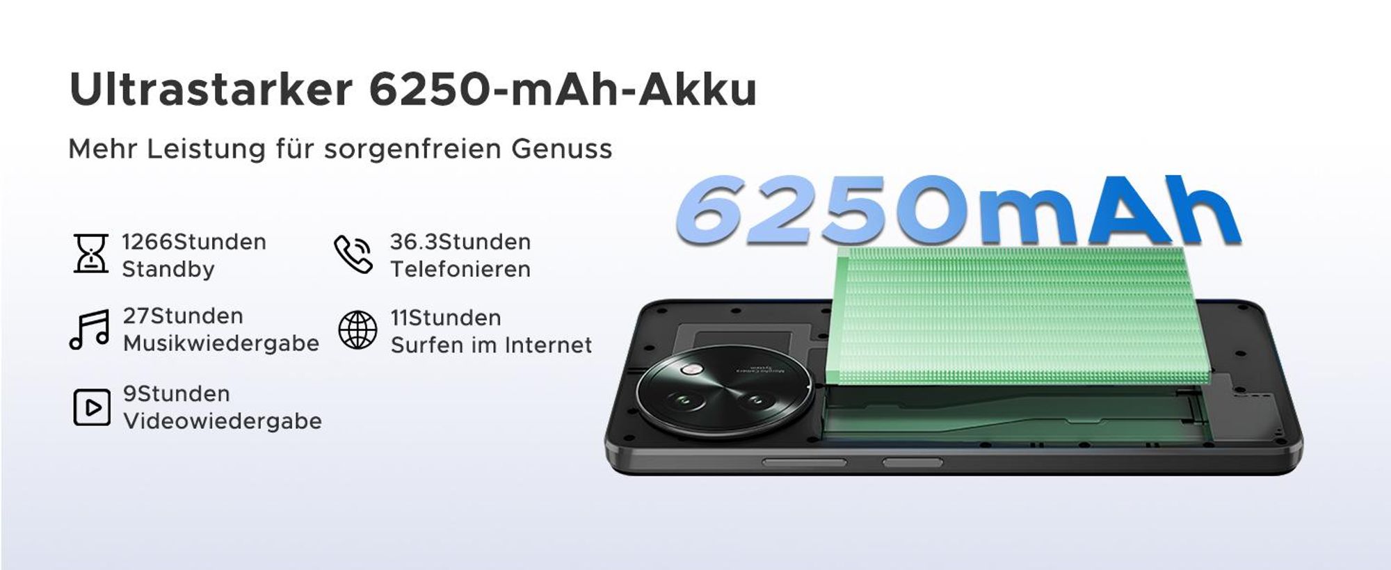 DOOGEE Note59 Pro Smartphone Handy, Android 16, 6,75" 120Hz, 6250mAh Akku, 32GB+256GB, 5G, 16MP, NFC, Fingerabdruck, ohne Vertrag