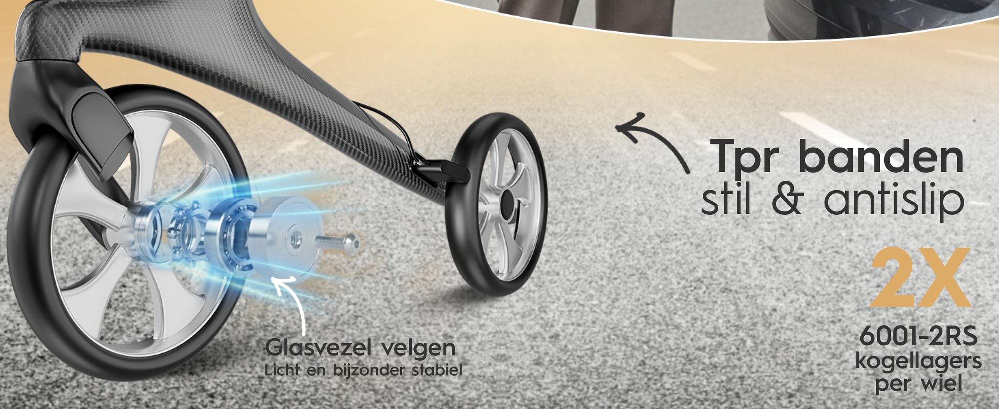 ELONEO Carbon rolstoel, inklapbaar en lichtgewicht, met zitplaats, lichtgewicht reiskruk, ultralicht, grijs - maat L