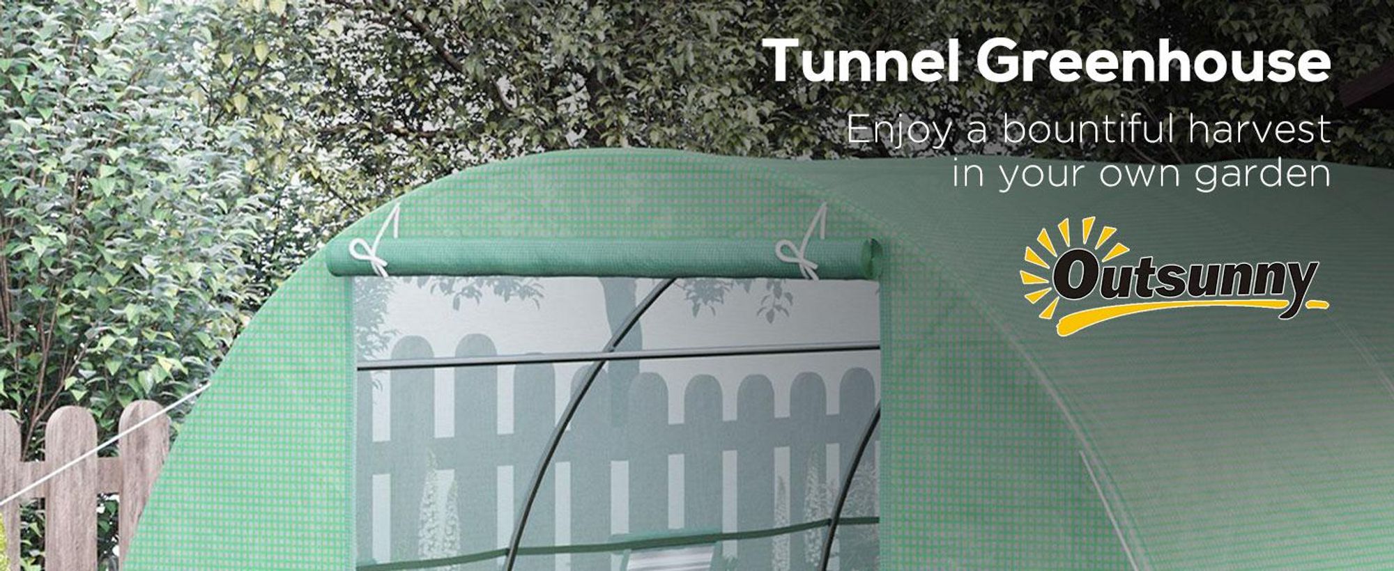 Tunel foliowy Outsunny do uprawy pomidorów, tunel foliowy, inspekt z oknem, zielony, 595 x 300 x 200 cm