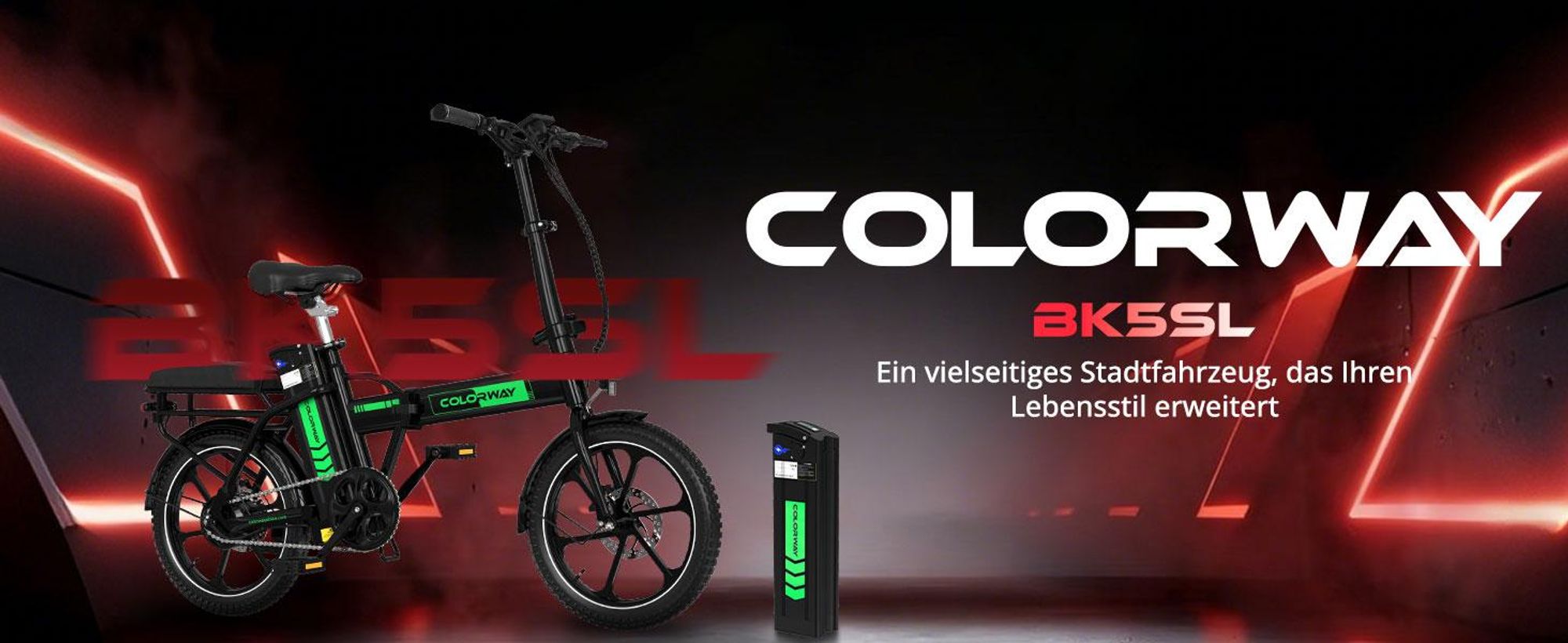 COLORWAY E Bike, 16 Zoll Klapprad E-Fahrrad, 36V 12Ah Lithium-Akku, 250W Motor, Mini-E-Bike mit 35-60km Reichweite für Erwachsene & Jugend