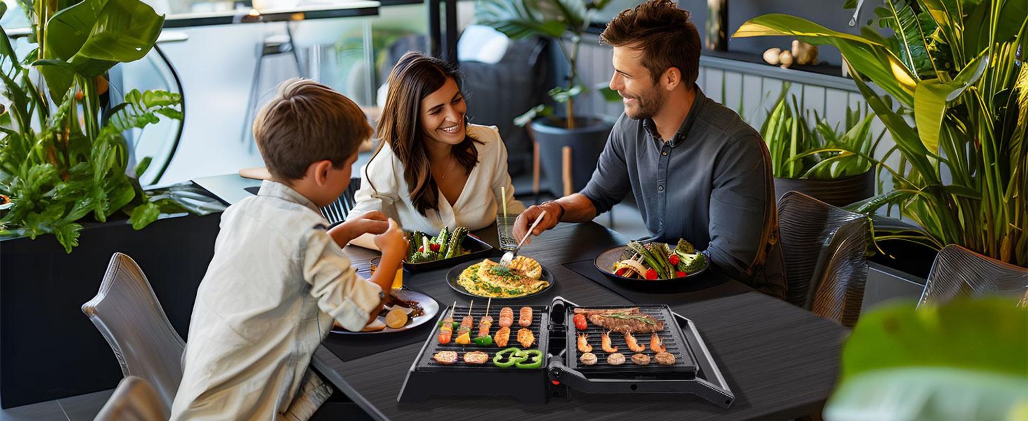 Aigostar - Paninigrill Kontaktgrill für Sandwiches, Panini Grill, Sandwichmaker, BPA frei , 1500W , Schnelles und gleichmäßiges Erhitzen, 180° Öffnung