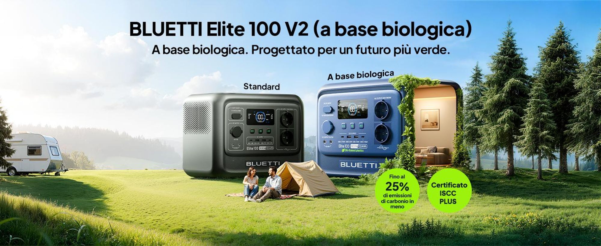 BLUETTI generatore solare Elite 100 V2 + pannelli solari 200W, centrale elettrica portatile da 1024 Wh per il campeggio, le emergenze e l'alimentazione di emergenza, le interruzioni di corrente