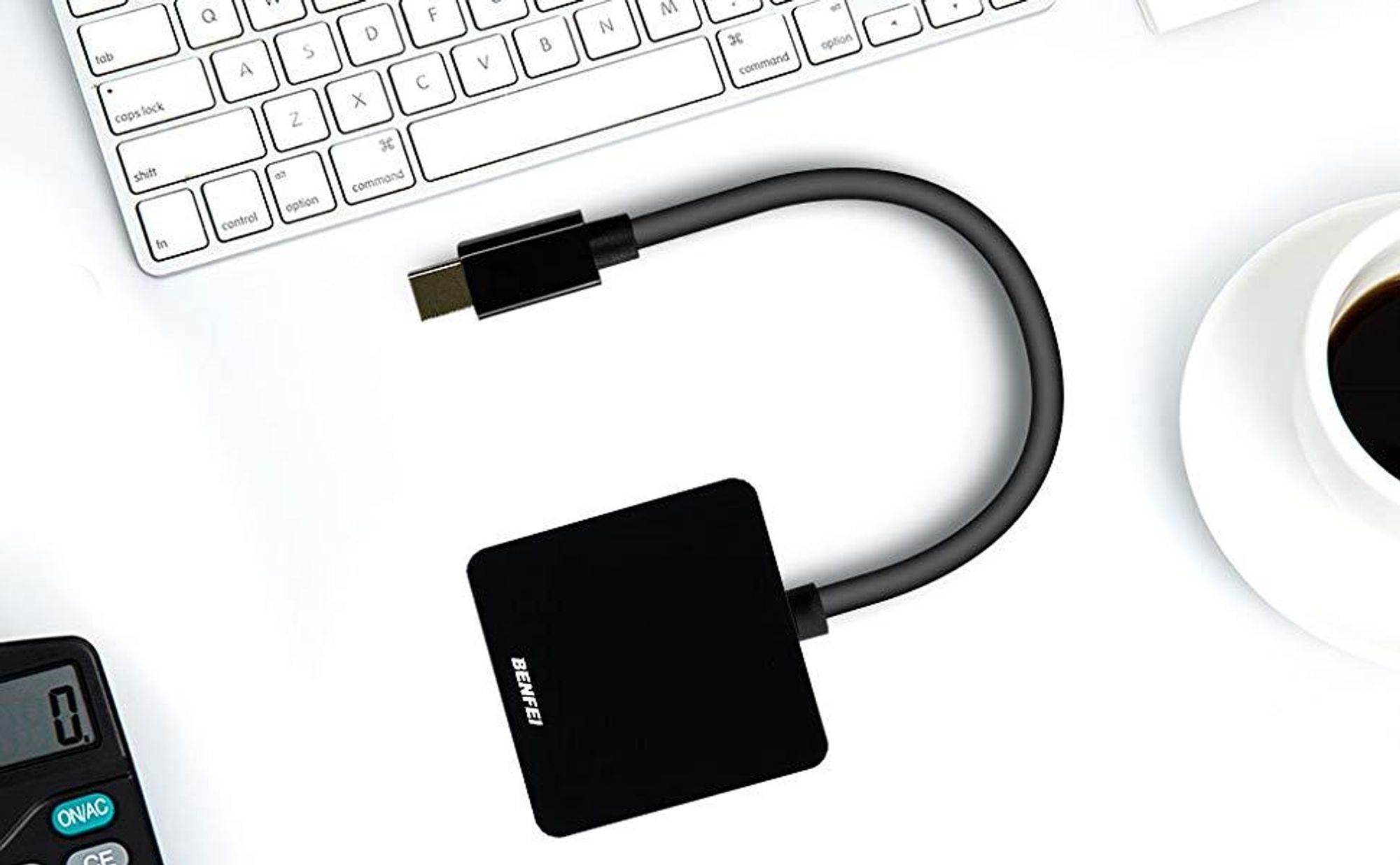 Benfei Mini DisplayPort 3-in-1 Adapter: verbindet Ihren PC mit HDMI-, DVI- oder VGA-Displays.