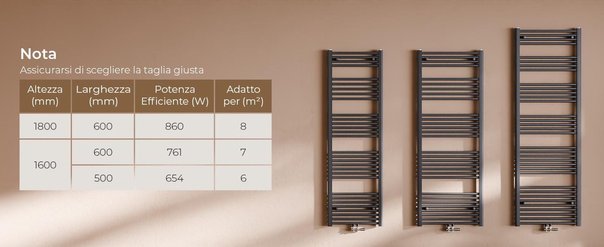 S'AFIELINA 180 x 60cm Radiatore da bagno Asciuga asciugamani Radiatore per asciugamani Attacco centrale Scaldasalviette Dritto antracite con valvola, 860W