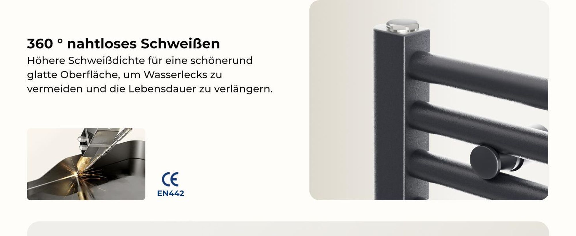 Heilmetz Heizkörper Elektrisches Badheizkörper Handtuchtrockner 100x50 cm Anthrazit Handtuchwärmer