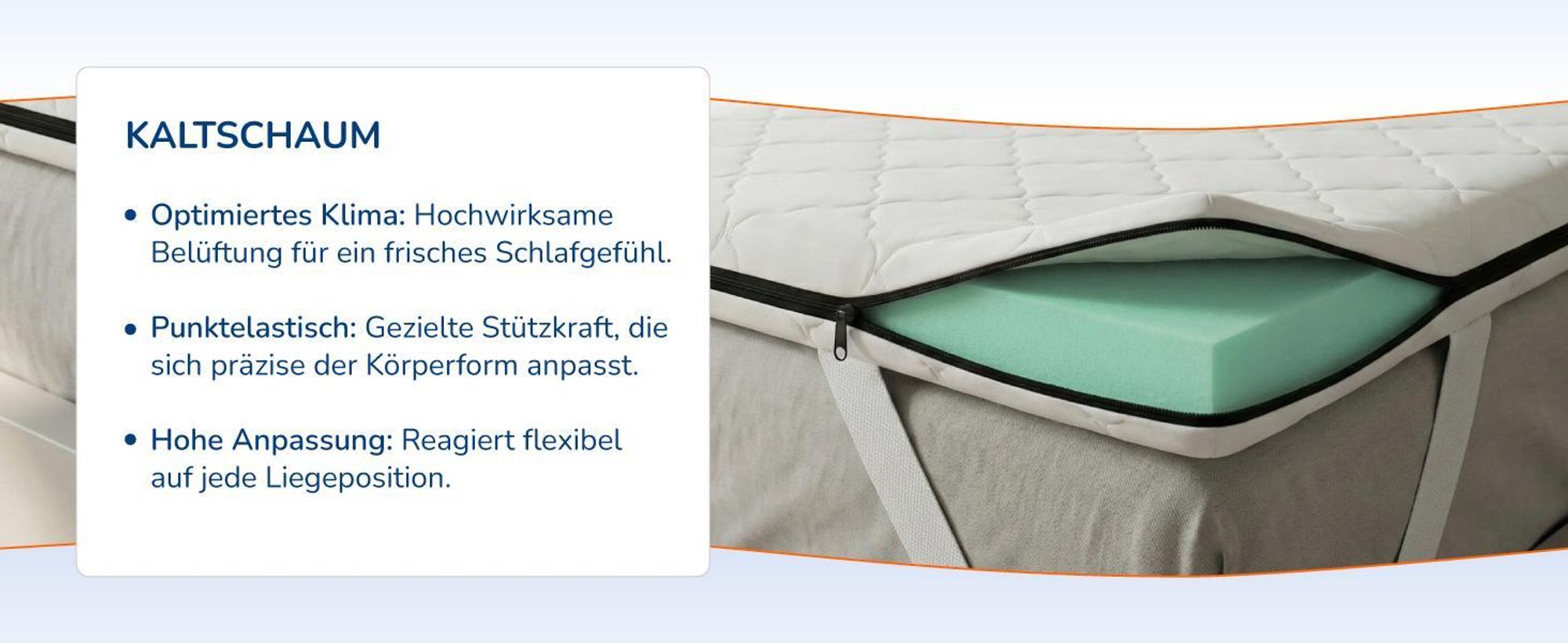 MSS e.K. Kaltschaum Matratzentopper 150 x 200 cm | HR KALTSCHAUM | optimale Körperanpassung | Mattress Topper 150x200 | designed und produziert in Deutschland