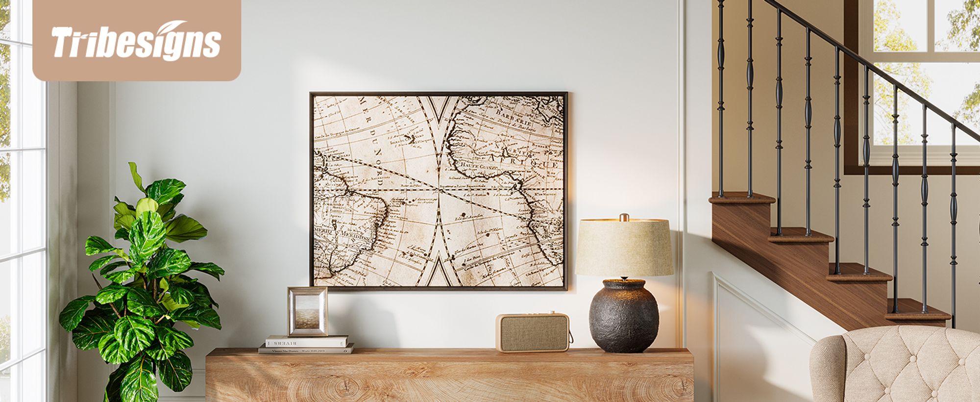 Tribesigns 160 cm Konsolentisch, aus Holz, 2-stöckiger schmaler Eingangstisch im Bauernhausstil für Wohnzimmer, Flur, Eingang