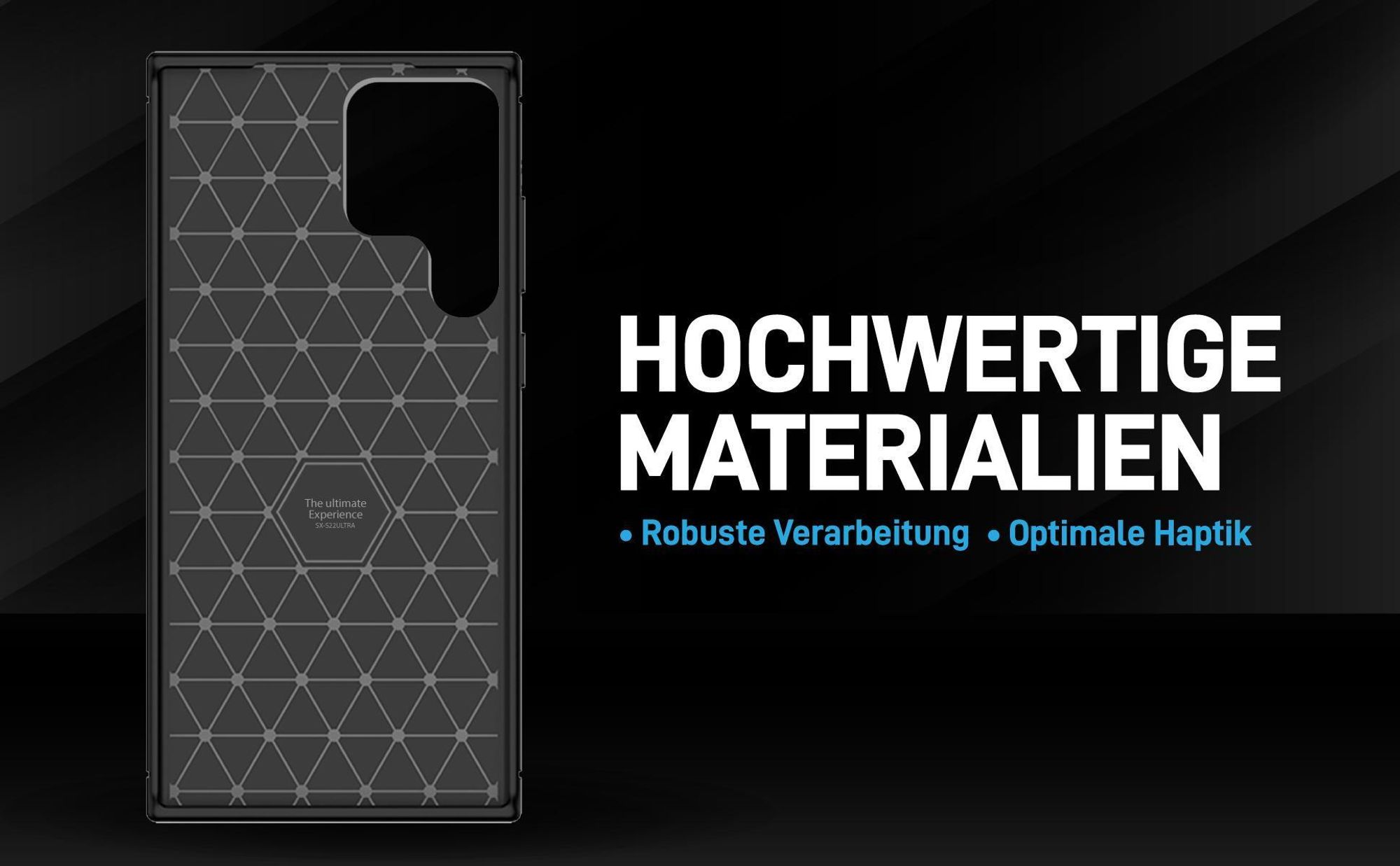Handyhülle für das Samsung Galaxy S22 Ultra im Carbon Look